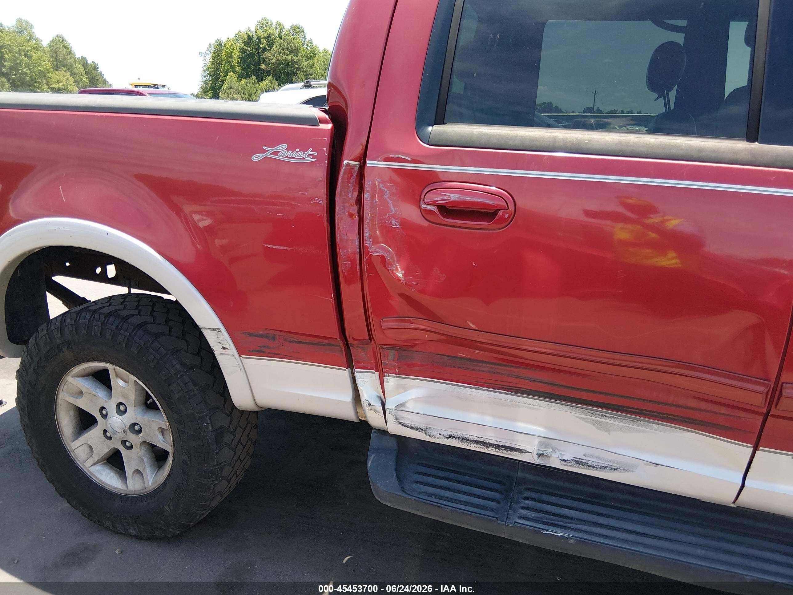 2002 Ford F-150 Lariat/xlt Red vin: 1FTRW08L32KC33155