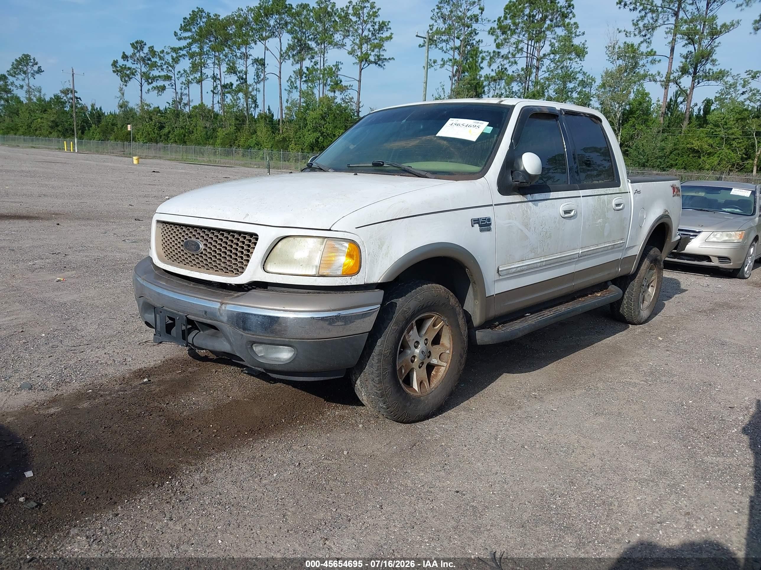 2003 Ford F-150 Lariat/xlt White vin: 1FTRW08L33KA53482