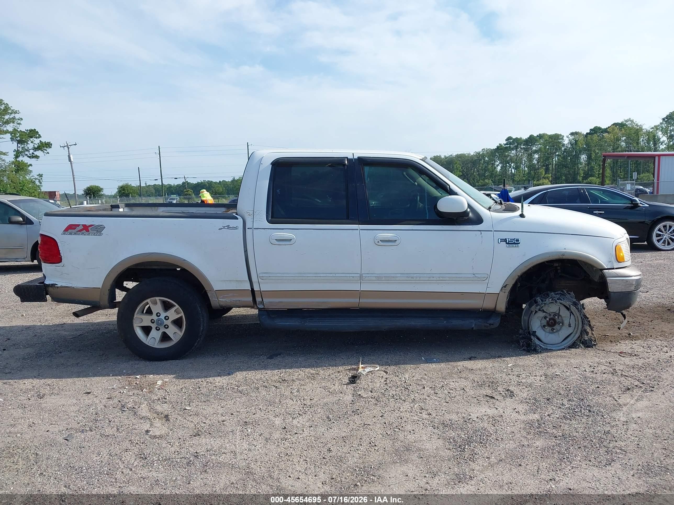2003 Ford F-150 Lariat/xlt White vin: 1FTRW08L33KA53482