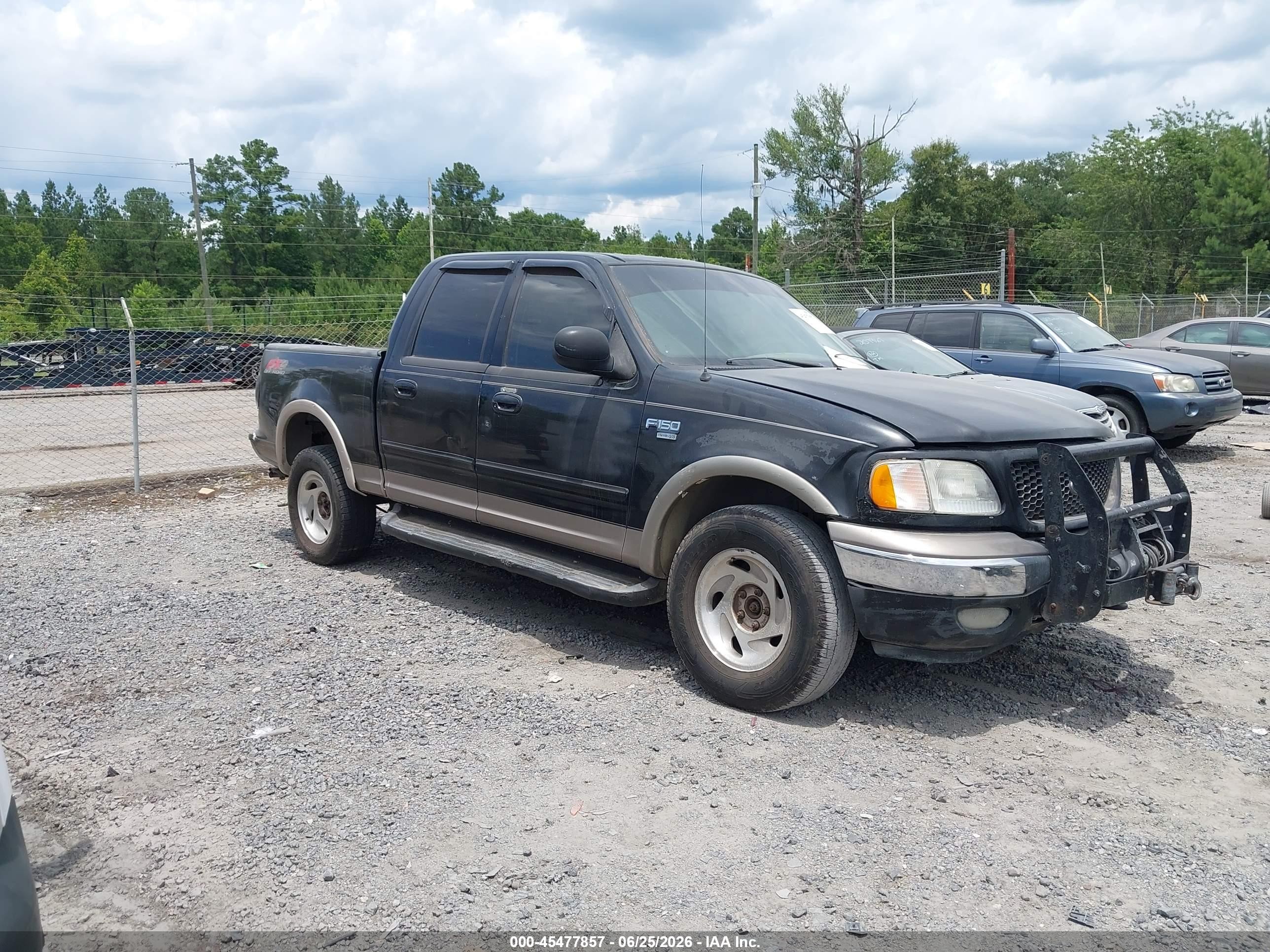 2003 Ford F-150 Lariat/xlt Black vin: 1FTRW08L33KB05323