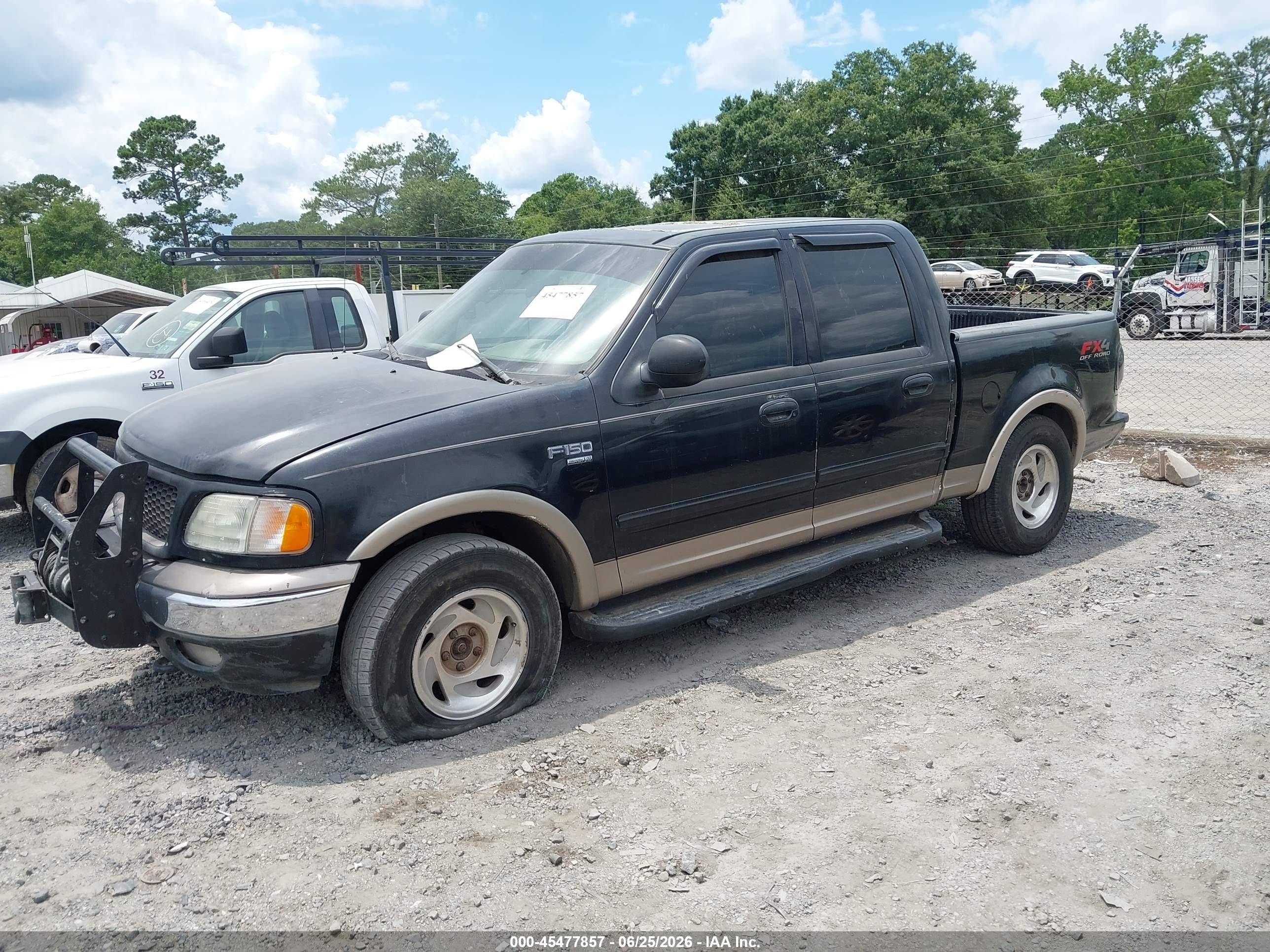 2003 Ford F-150 Lariat/xlt Black vin: 1FTRW08L33KB05323