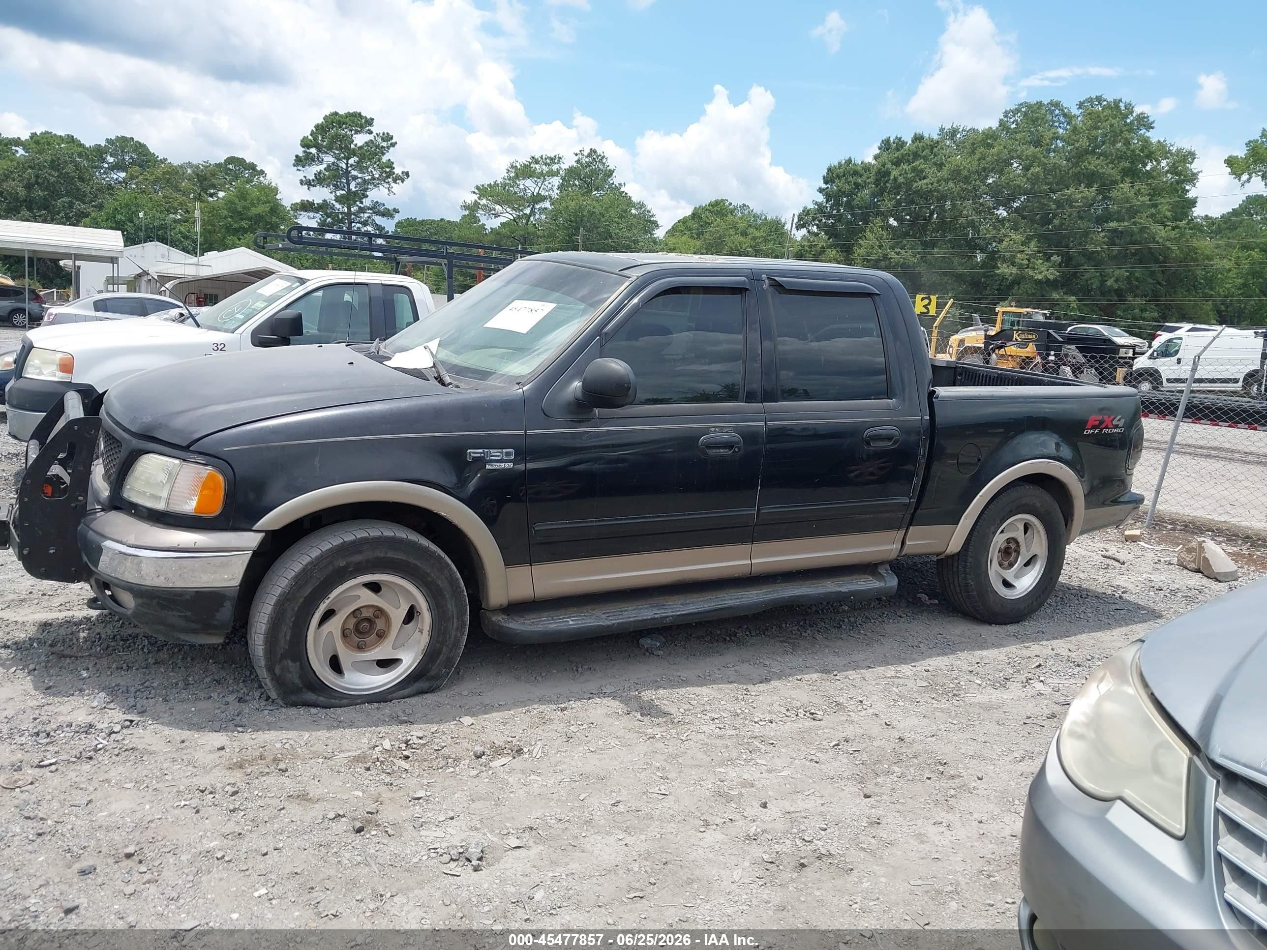 2003 Ford F-150 Lariat/xlt Black vin: 1FTRW08L33KB05323