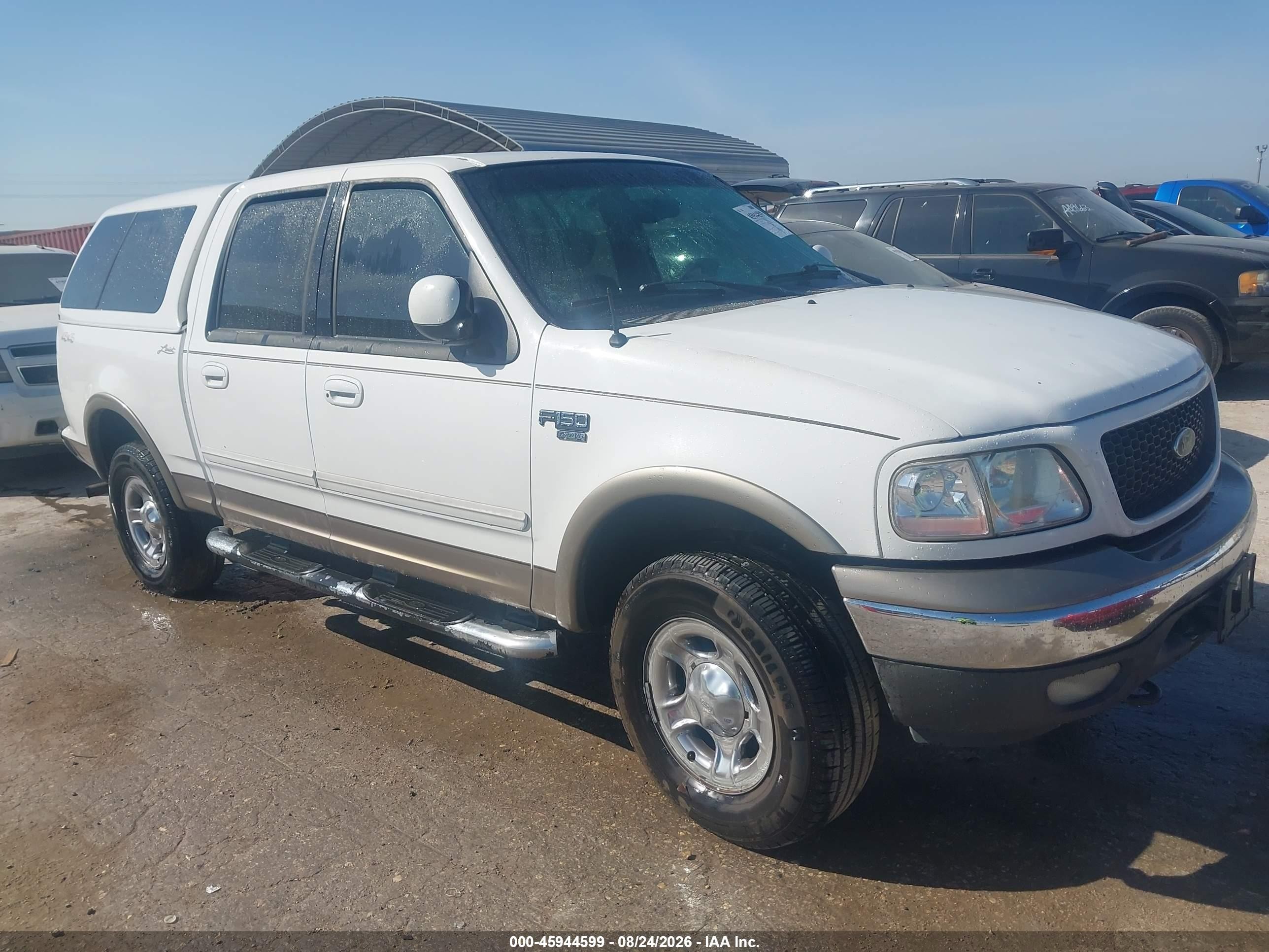 2003 Ford F-150 Lariat/xlt White vin: 1FTRW08L33KB19545