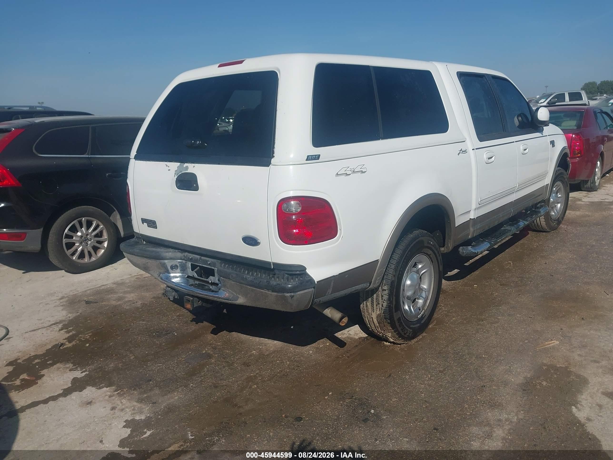 2003 Ford F-150 Lariat/xlt White vin: 1FTRW08L33KB19545