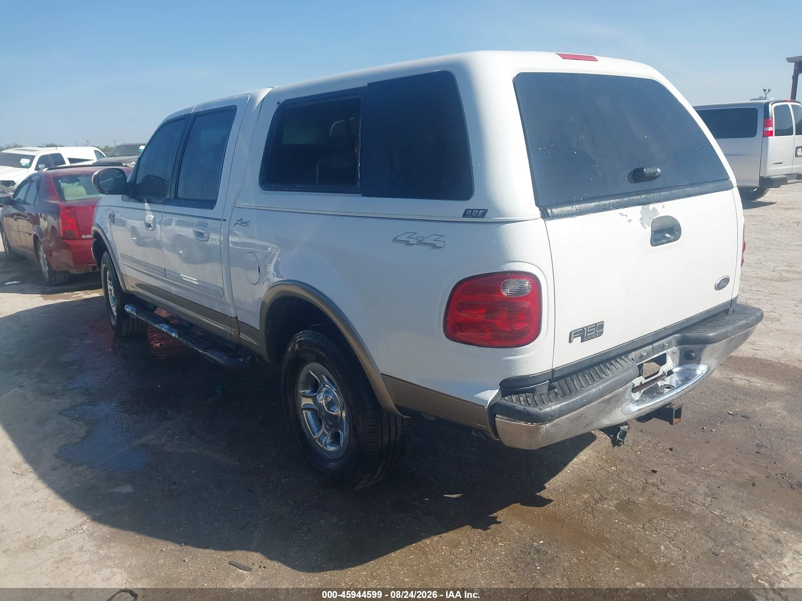 2003 Ford F-150 Lariat/xlt White vin: 1FTRW08L33KB19545