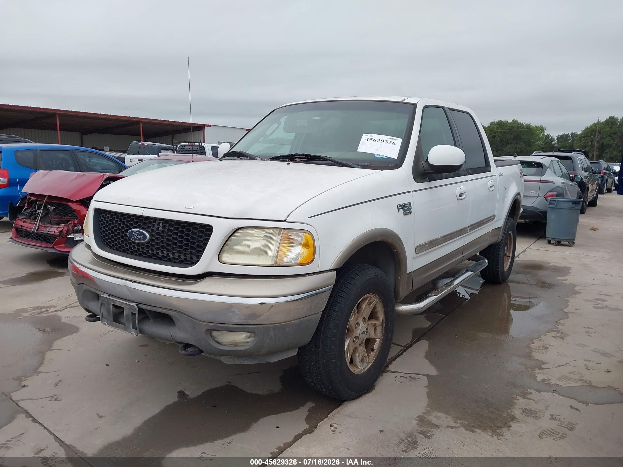 2003 Ford F-150 Lariat/xlt White vin: 1FTRW08L33KC70191