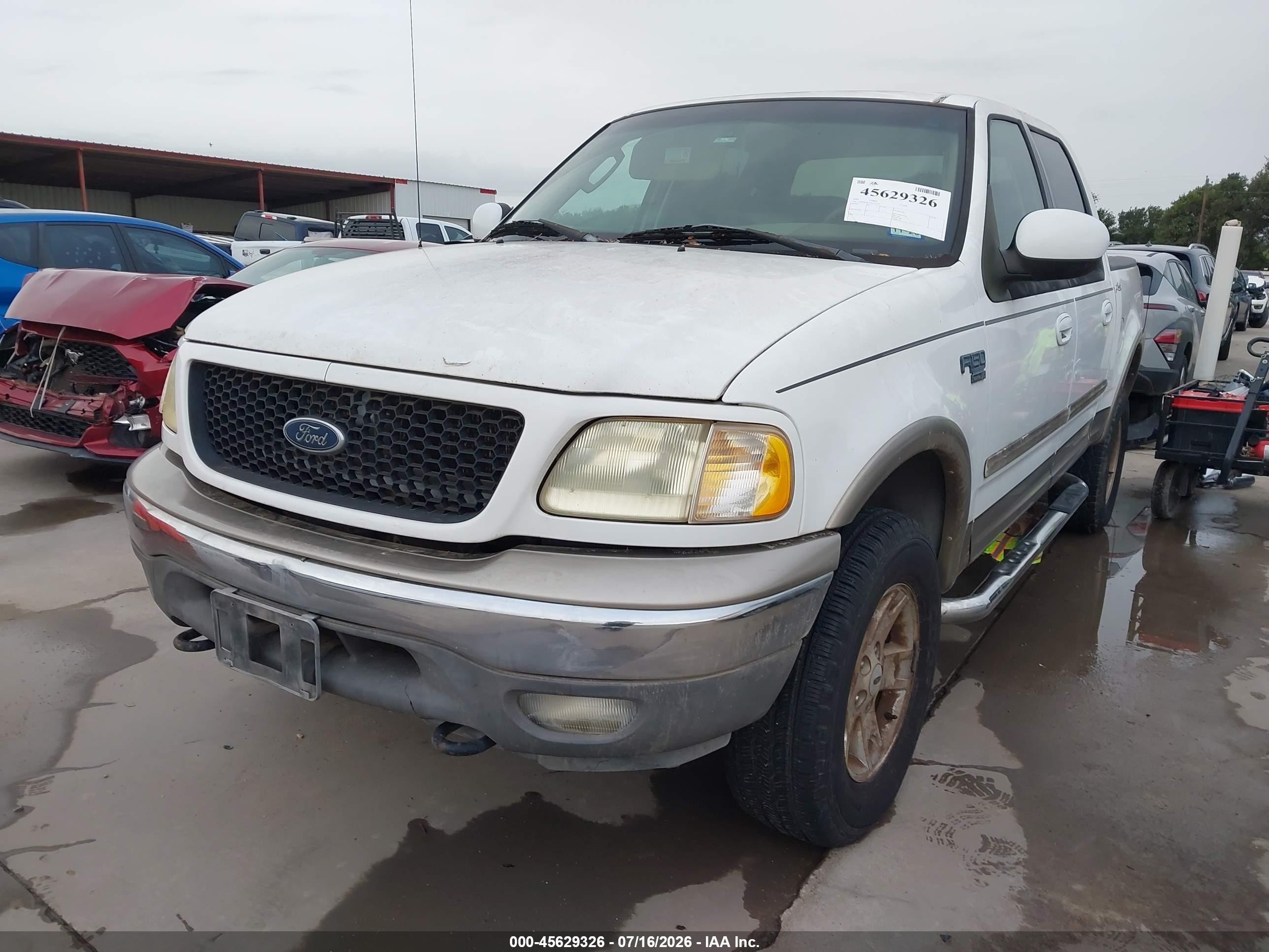 2003 Ford F-150 Lariat/xlt White vin: 1FTRW08L33KC70191