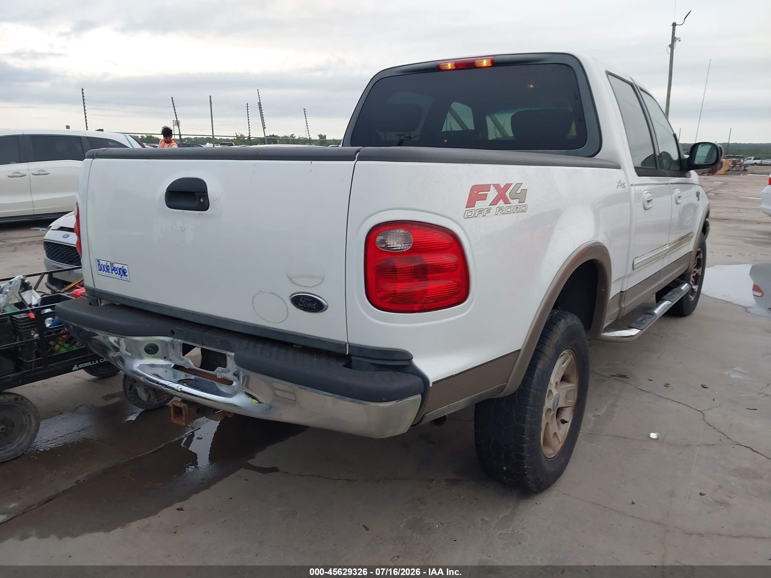 2003 Ford F-150 Lariat/xlt White vin: 1FTRW08L33KC70191