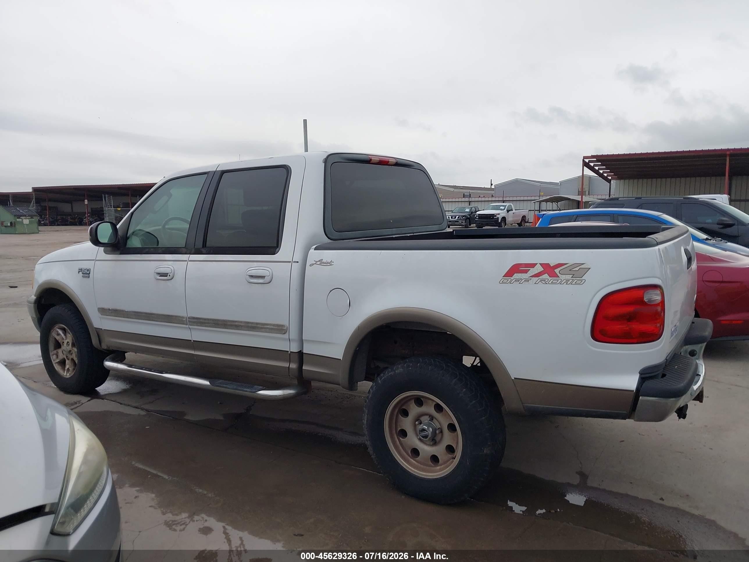 2003 Ford F-150 Lariat/xlt White vin: 1FTRW08L33KC70191