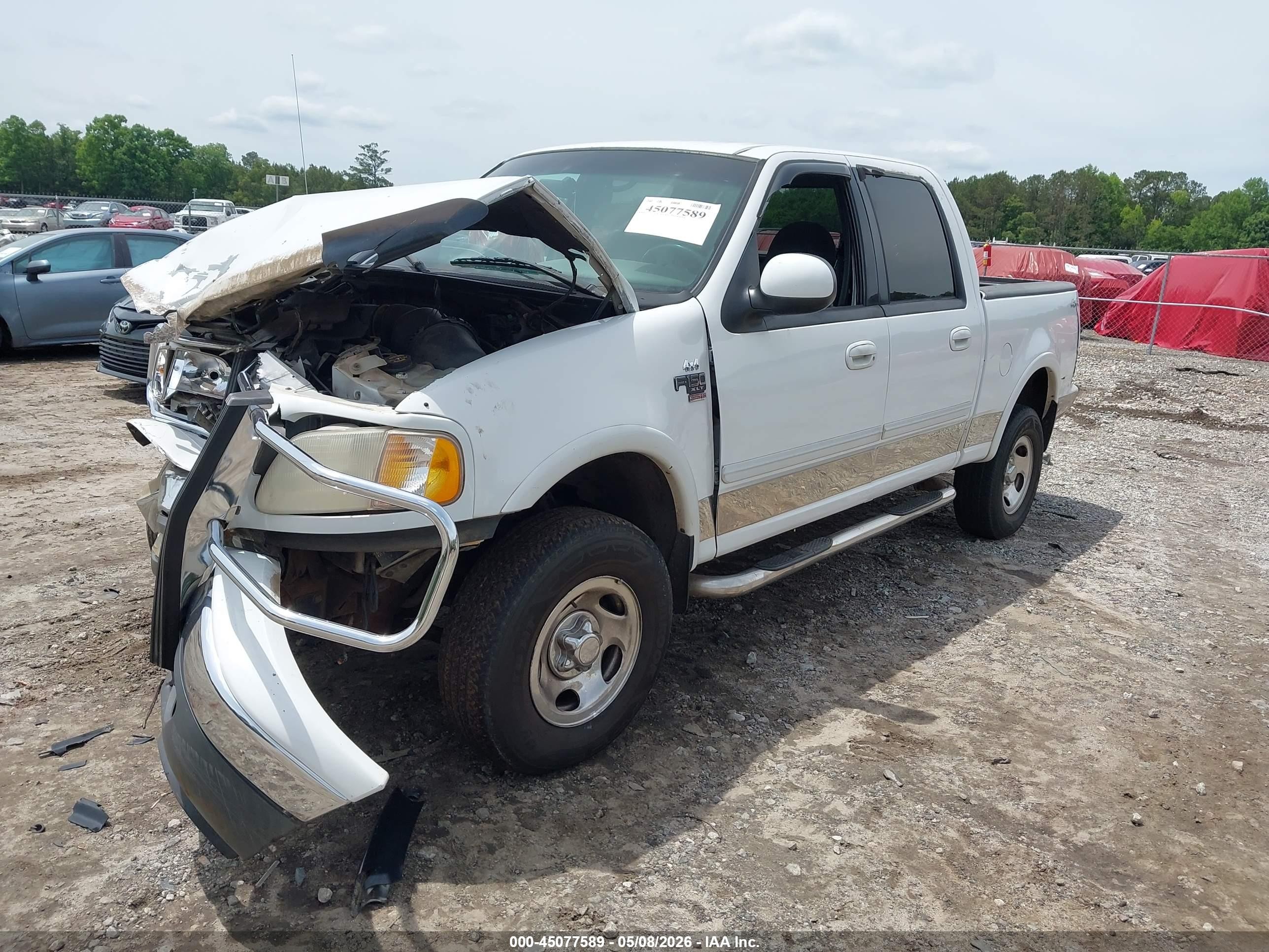 2001 Ford F-150 King Ranch Edition/lariat/xlt White vin: 1FTRW08L41KF45631