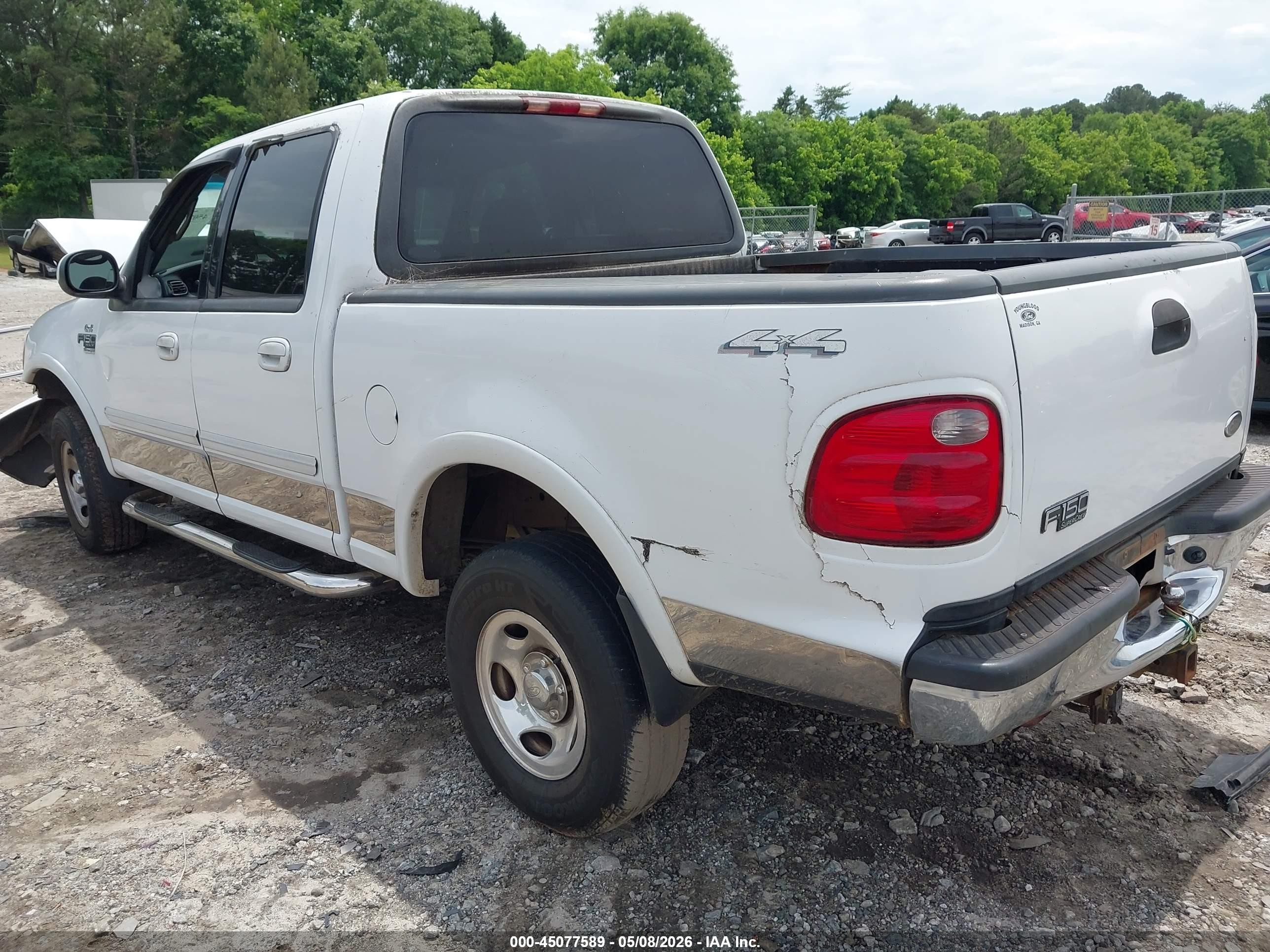 2001 Ford F-150 King Ranch Edition/lariat/xlt White vin: 1FTRW08L41KF45631
