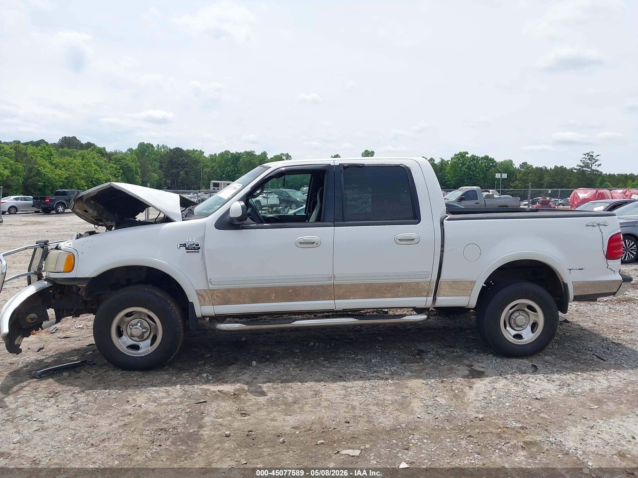 2001 Ford F-150 King Ranch Edition/lariat/xlt White vin: 1FTRW08L41KF45631