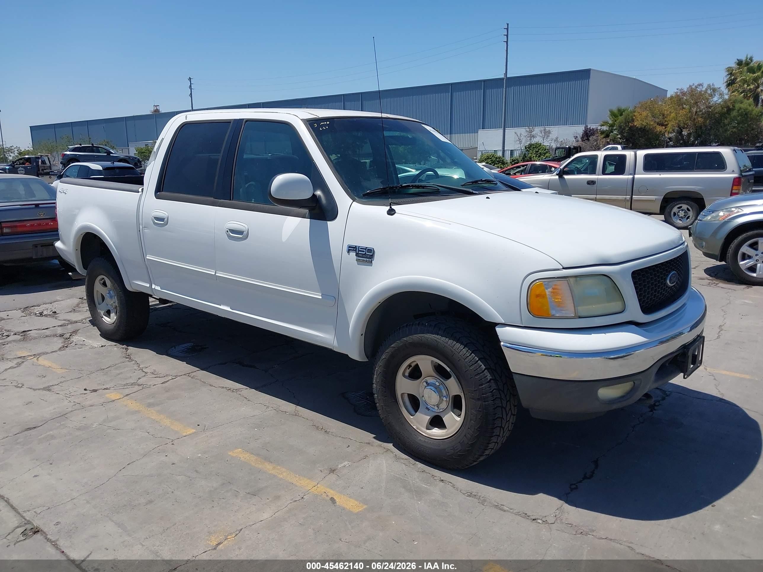 2002 Ford F-150 Lariat/xlt White vin: 1FTRW08L42KB82149