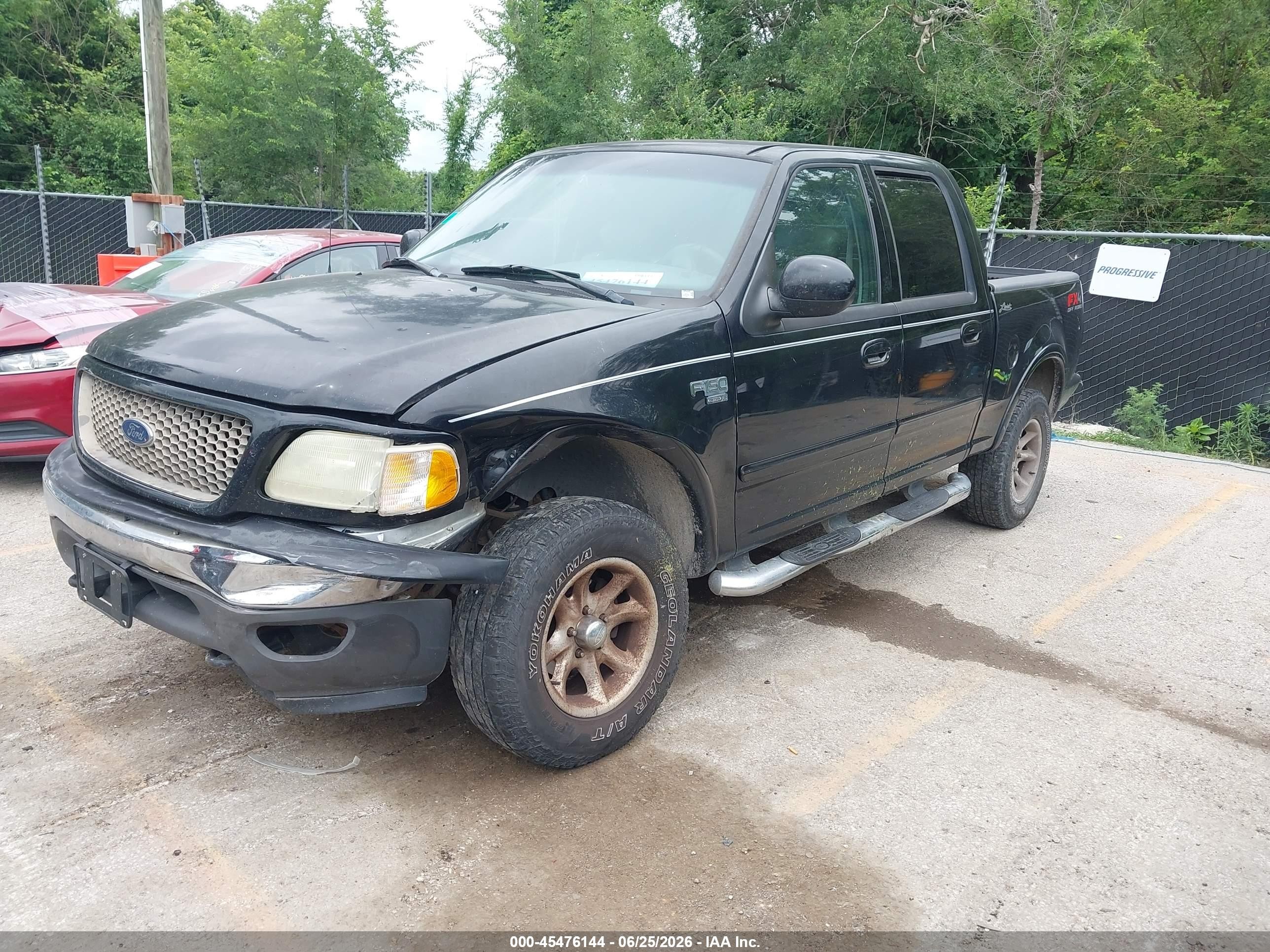 2002 Ford F-150 Lariat/xlt Black vin: 1FTRW08L42KC69856