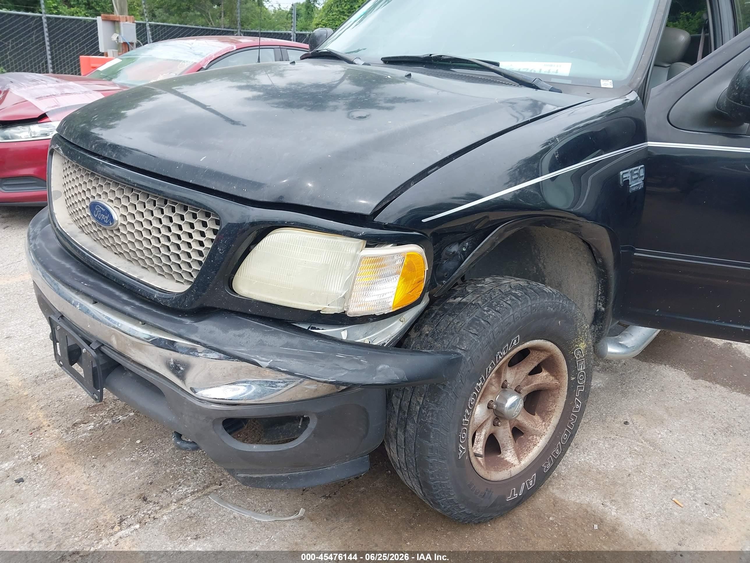 2002 Ford F-150 Lariat/xlt Black vin: 1FTRW08L42KC69856