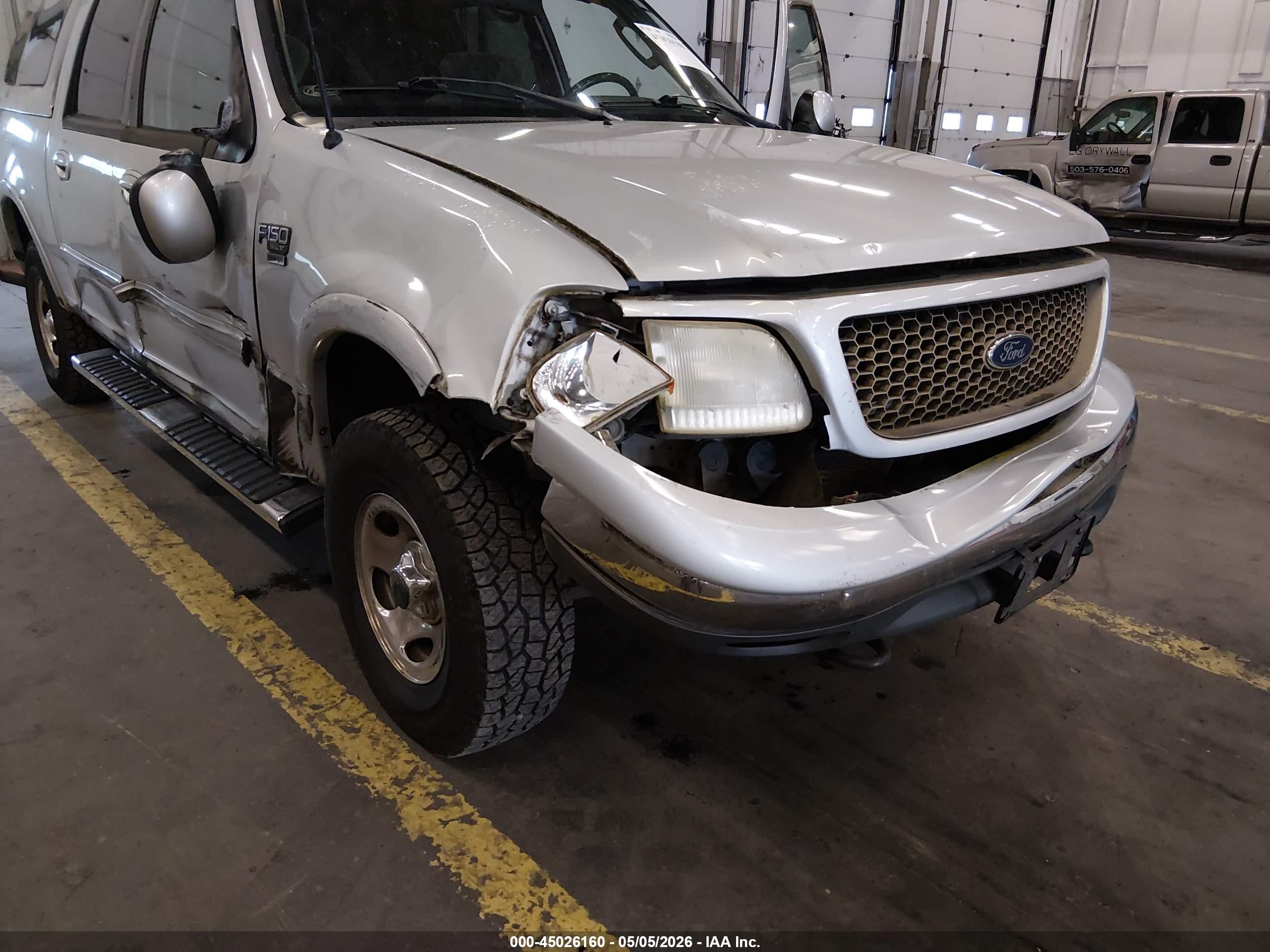 2002 Ford F-150 Lariat/xlt Silver vin: 1FTRW08L42KD25164