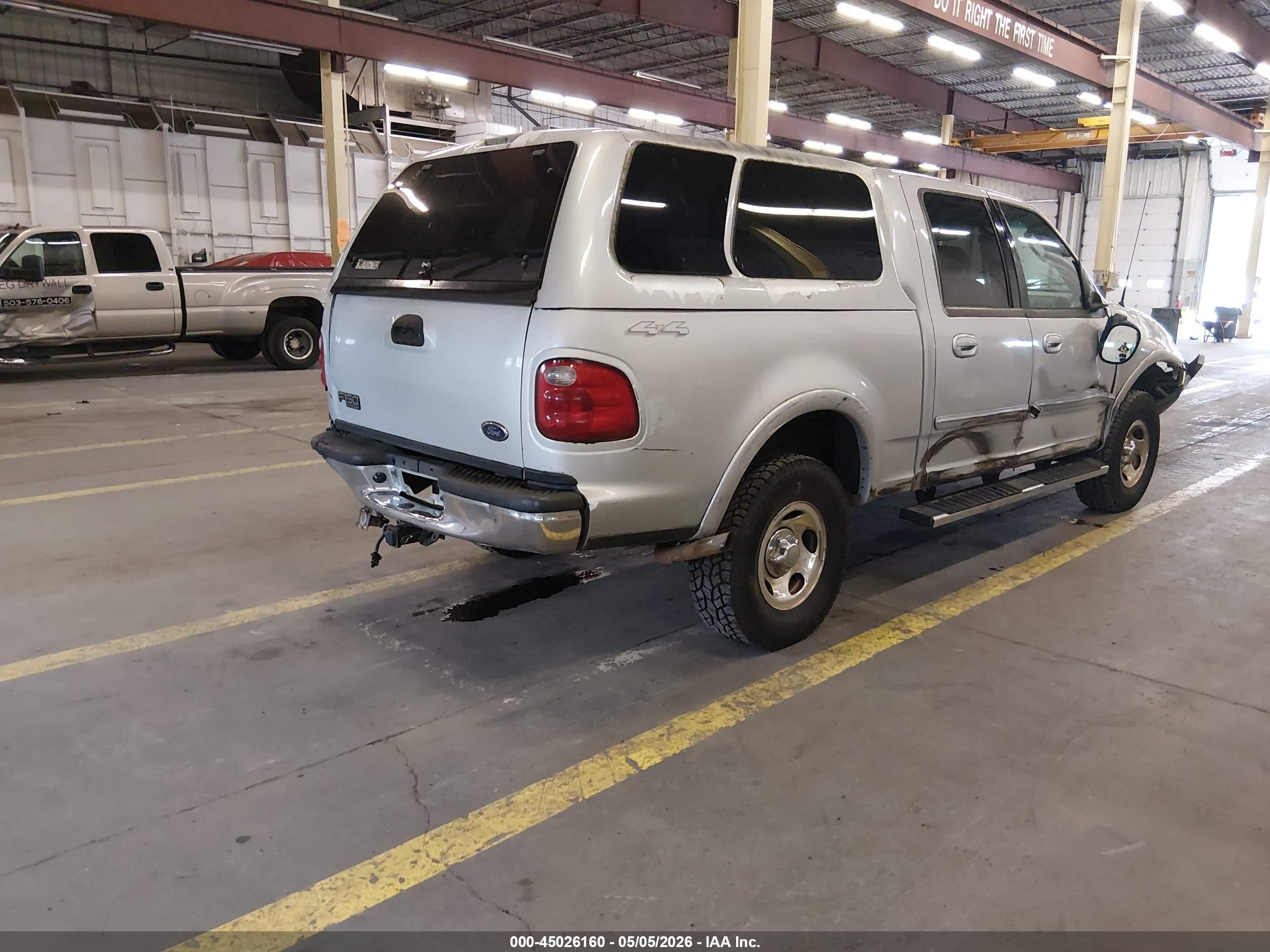 2002 Ford F-150 Lariat/xlt Silver vin: 1FTRW08L42KD25164