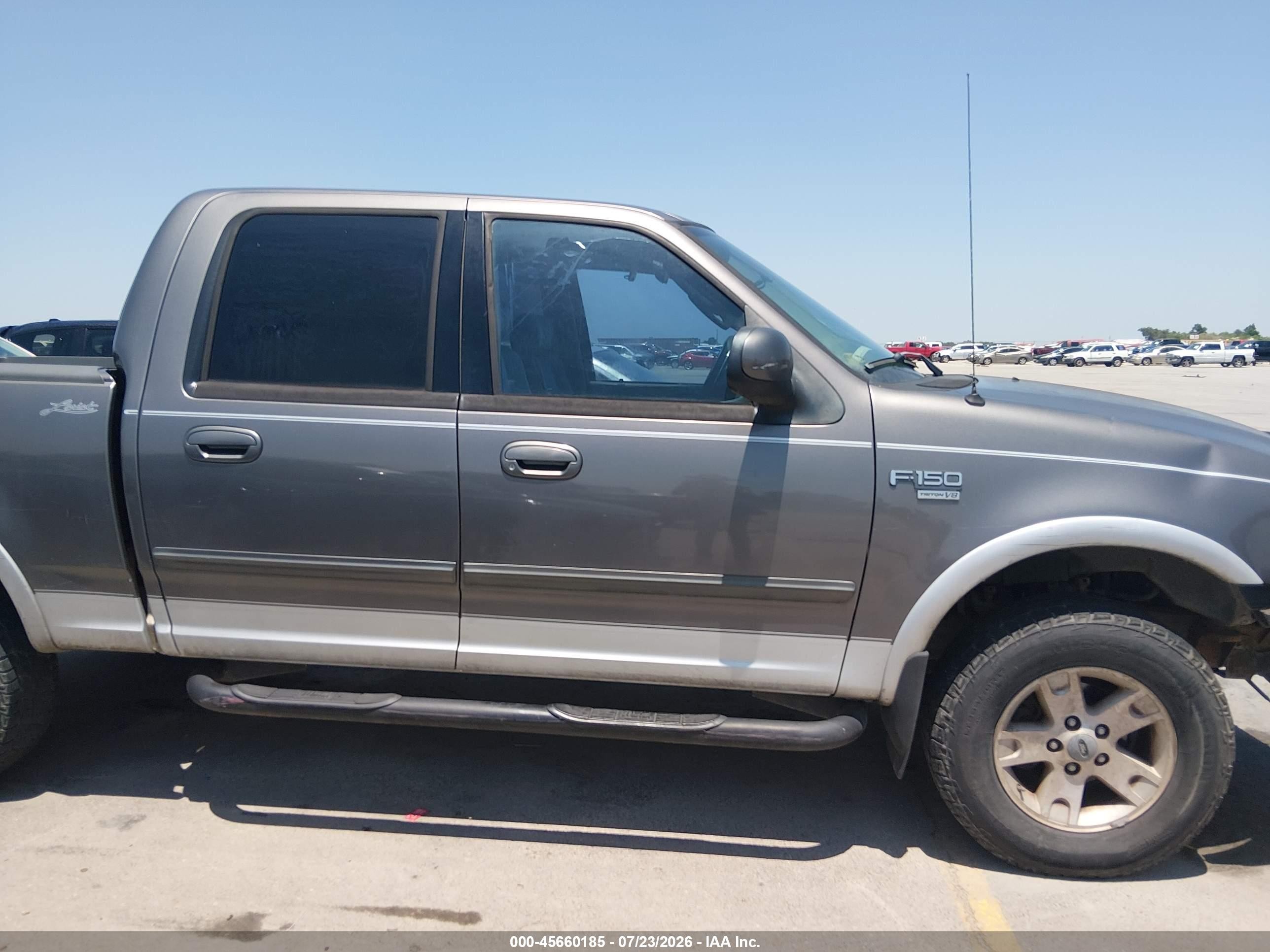 2003 Ford F-150 Lariat/xlt Gray vin: 1FTRW08L43KC21761