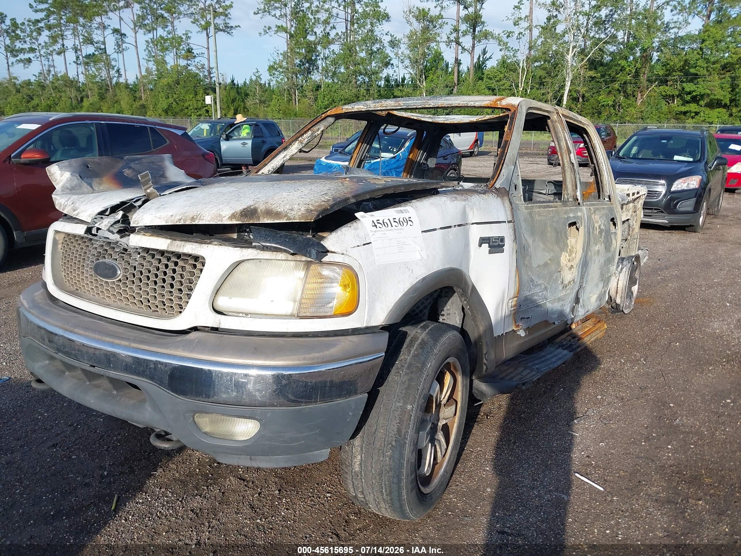 2001 Ford F-150 White vin: 1FTRW08L51KC02245