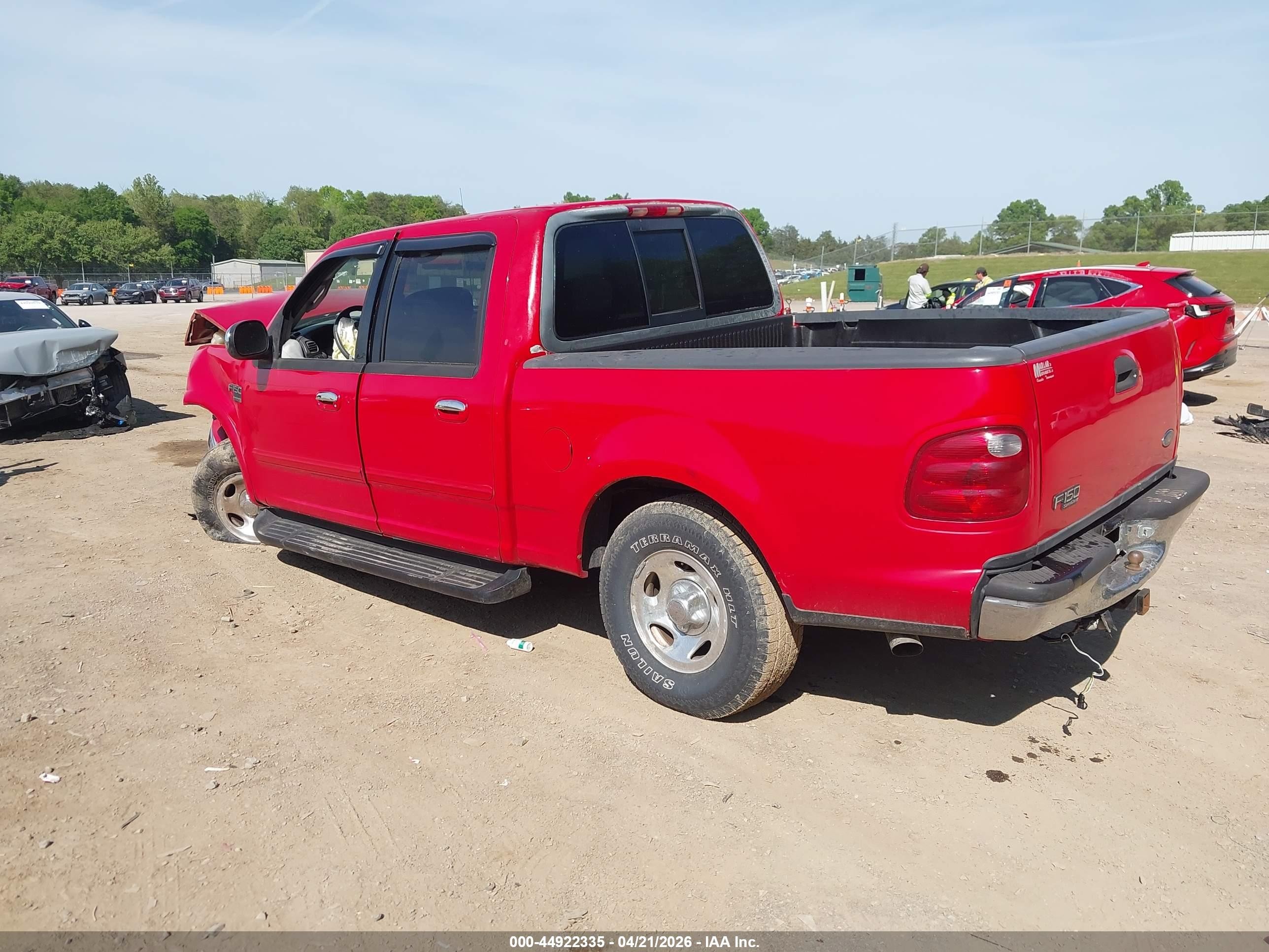 2001 Ford F-150 King Ranch Edition/lariat/xlt Red vin: 1FTRW08L51KC23760