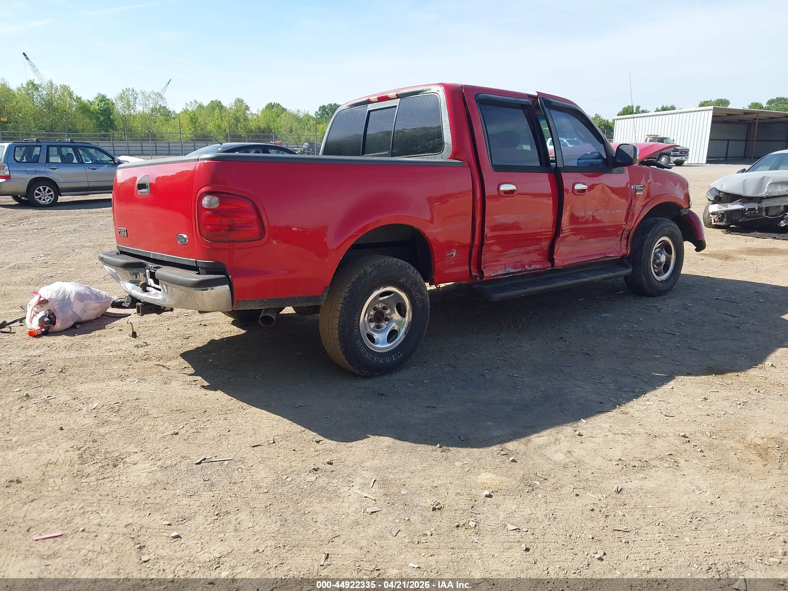 2001 Ford F-150 King Ranch Edition/lariat/xlt Red vin: 1FTRW08L51KC23760