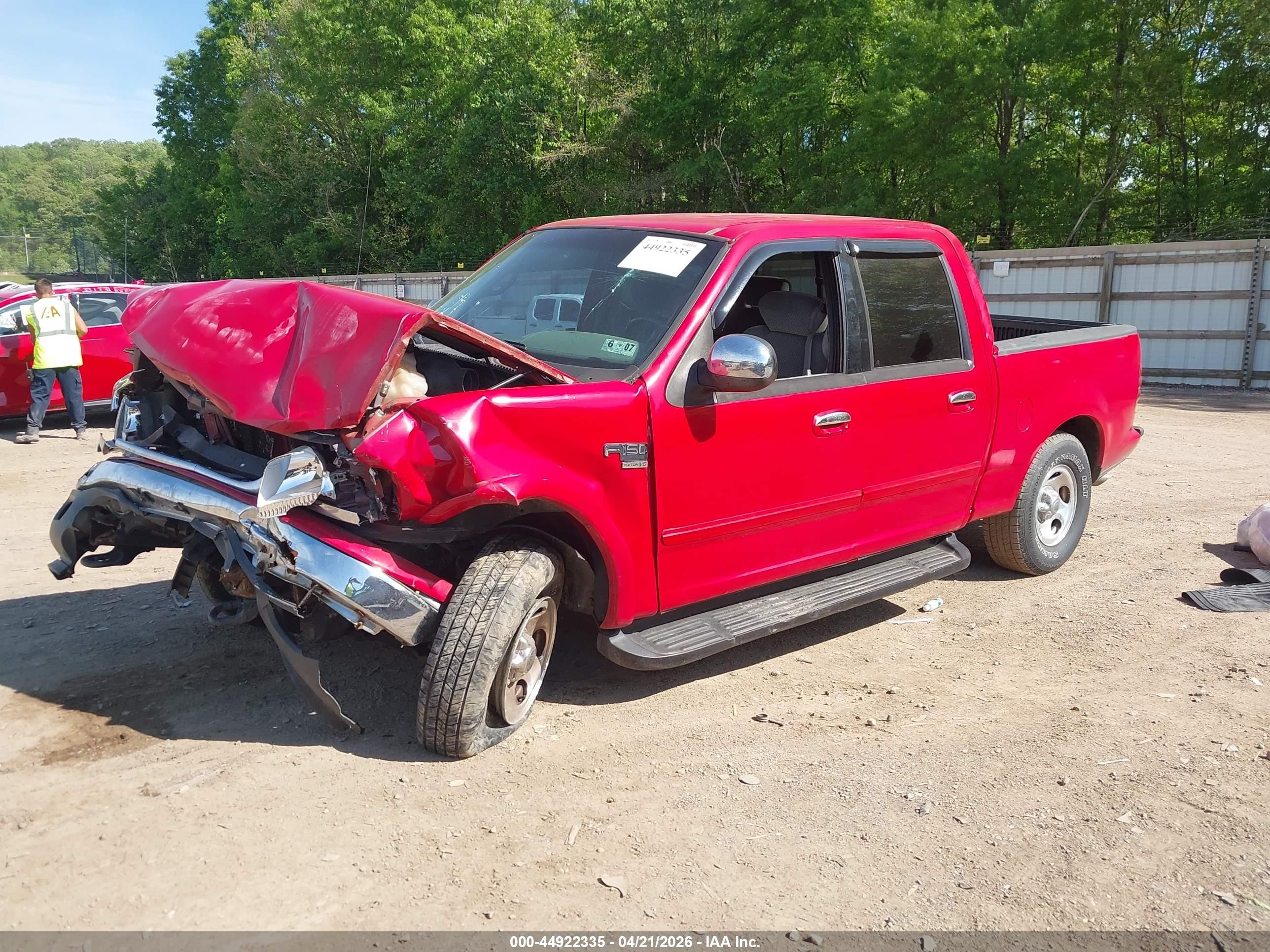 2001 Ford F-150 King Ranch Edition/lariat/xlt Red vin: 1FTRW08L51KC23760