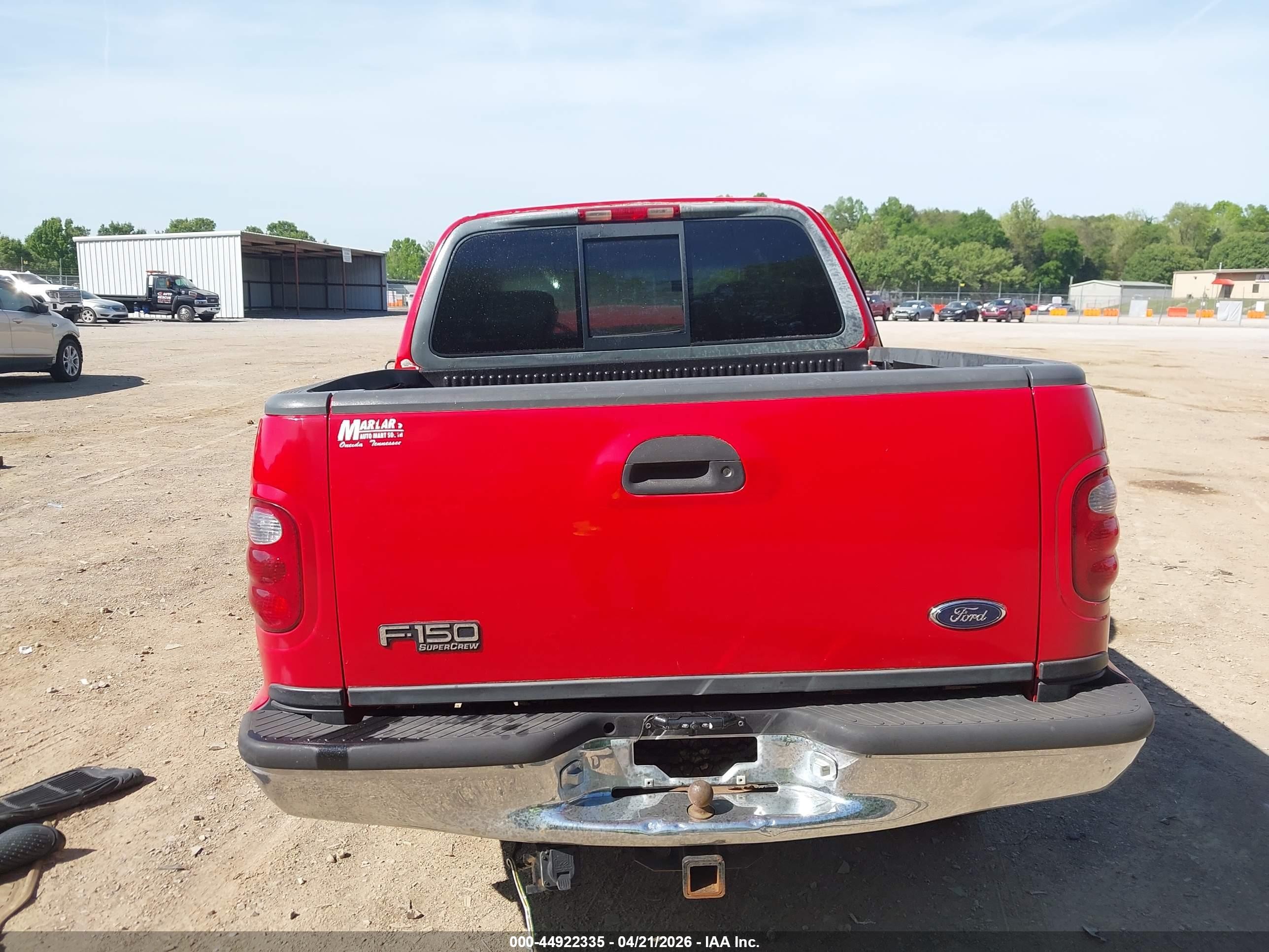 2001 Ford F-150 King Ranch Edition/lariat/xlt Red vin: 1FTRW08L51KC23760