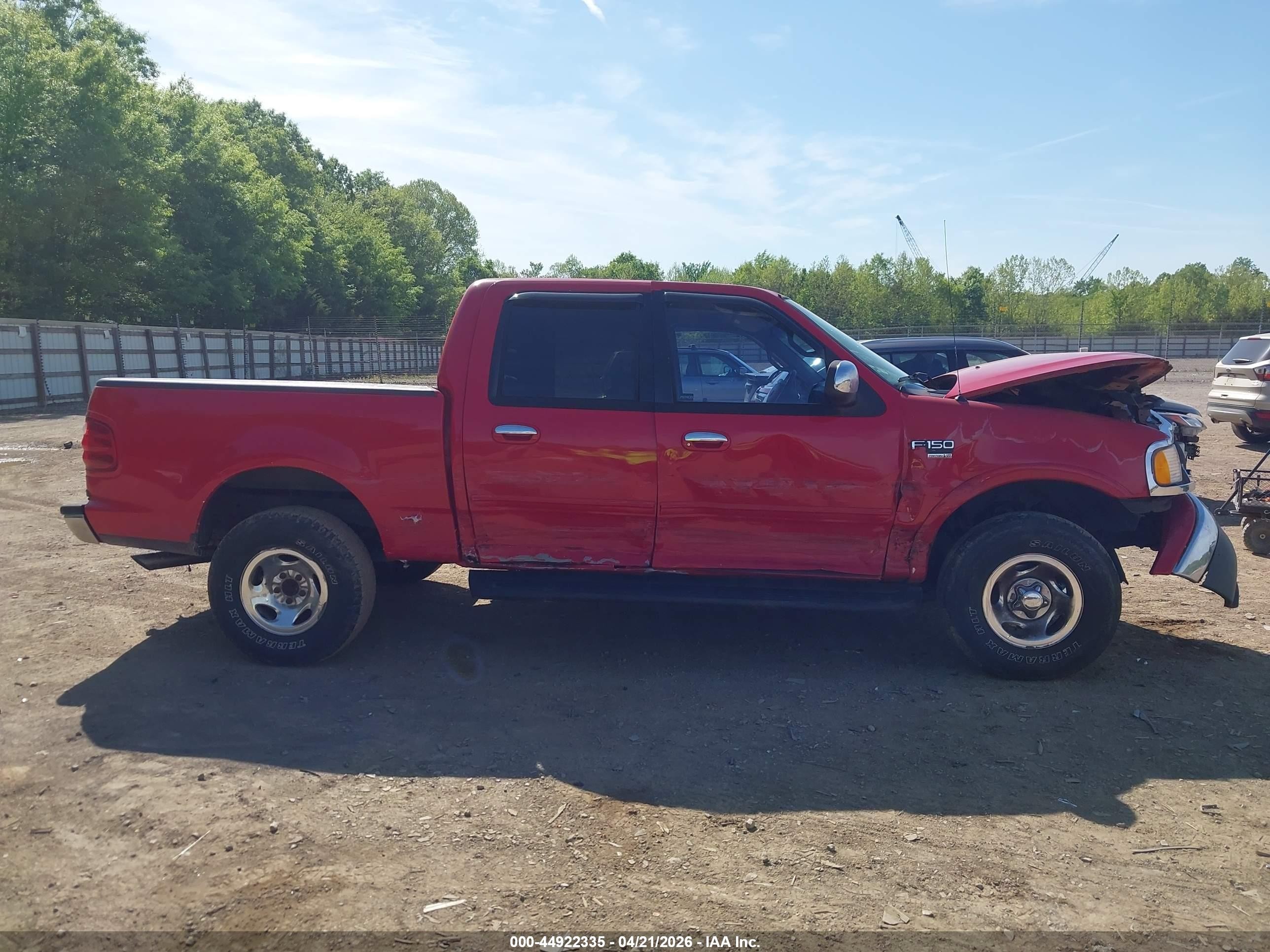 2001 Ford F-150 King Ranch Edition/lariat/xlt Red vin: 1FTRW08L51KC23760