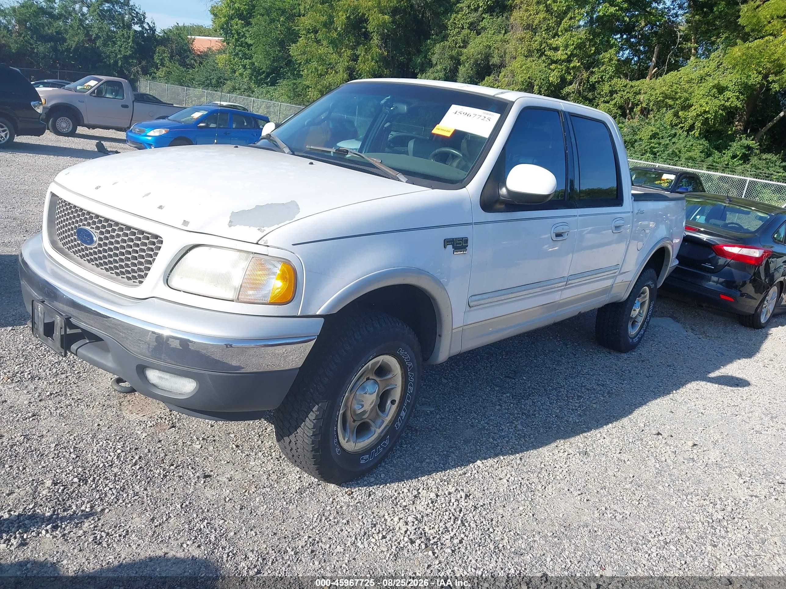 2001 Ford F-150 King Ranch Edition/lariat/xlt White vin: 1FTRW08L51KC29400