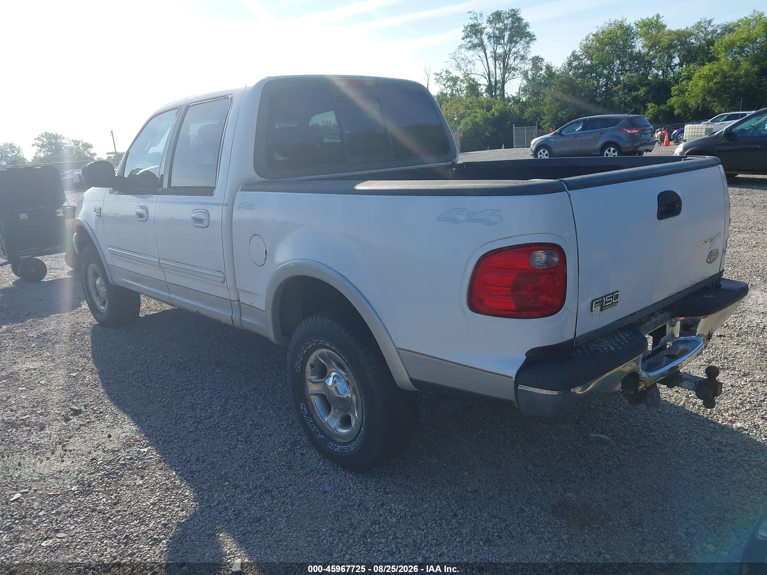 2001 Ford F-150 King Ranch Edition/lariat/xlt White vin: 1FTRW08L51KC29400