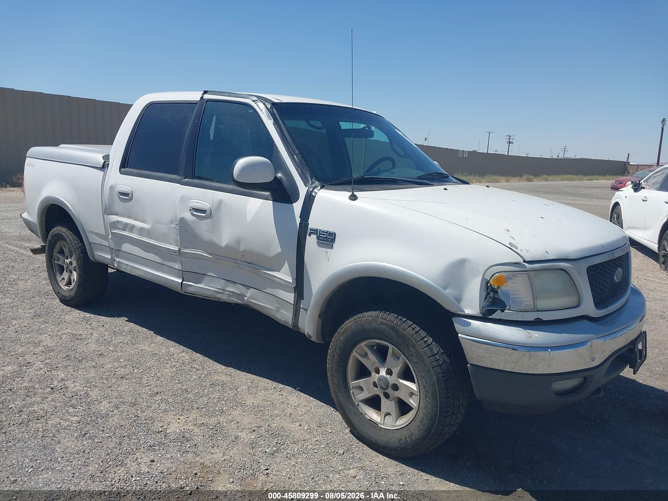 2001 Ford F-150 King Ranch Edition/lariat/xlt White vin: 1FTRW08L51KD53795