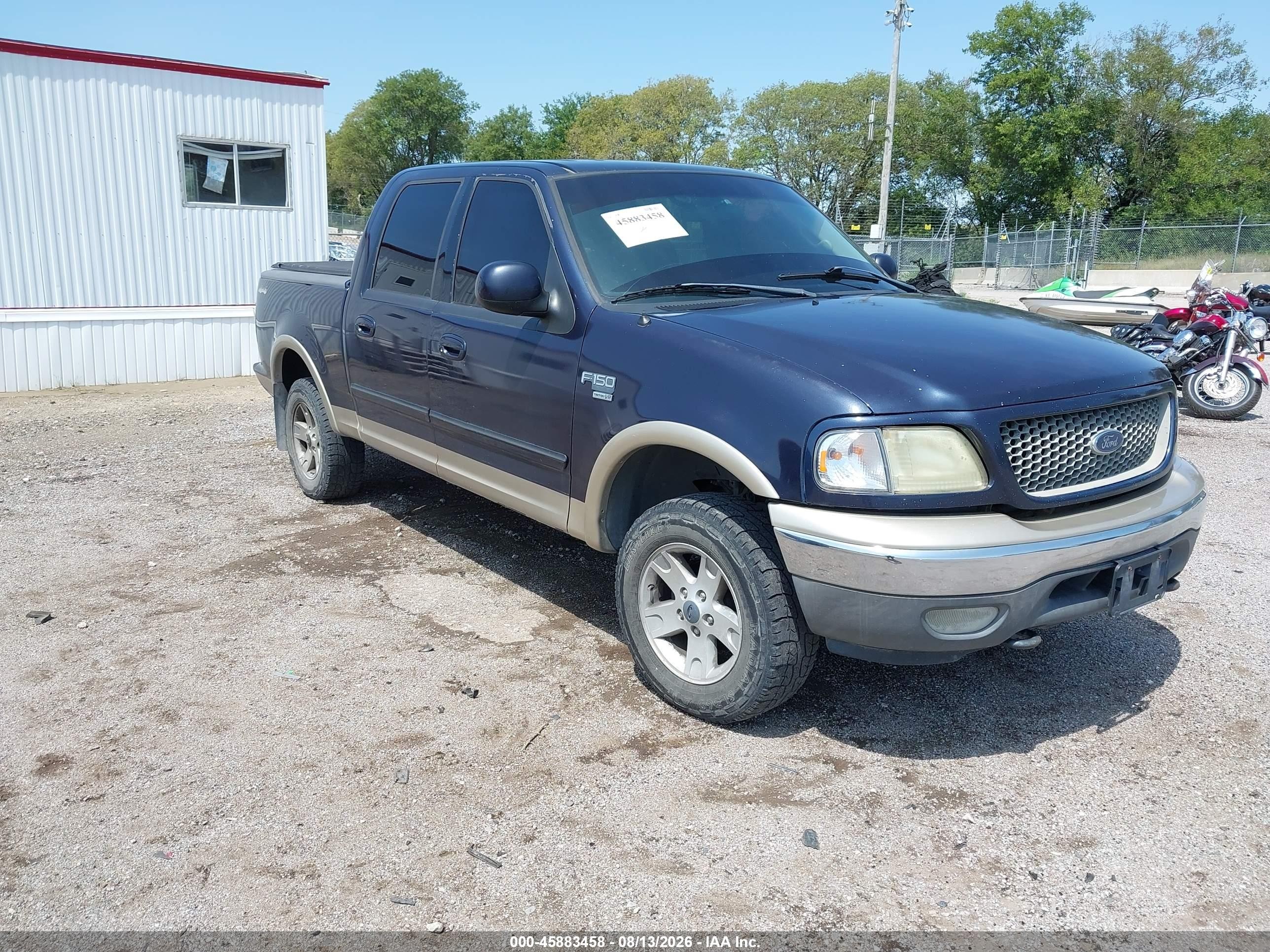 2001 Ford F-150 King Ranch Edition/lariat/xlt Blue vin: 1FTRW08L51KD61282