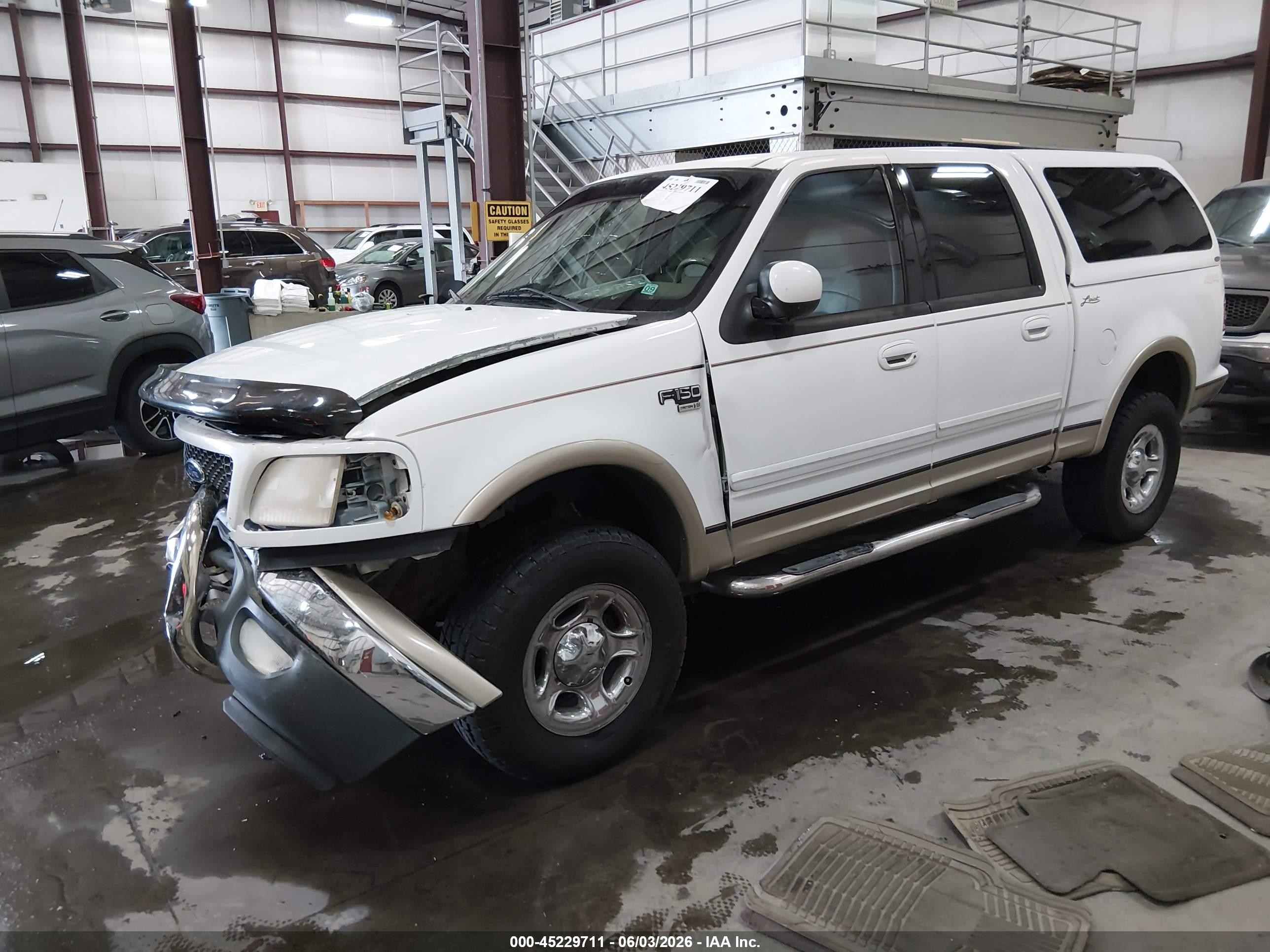 2001 Ford F-150 King Ranch Edition/lariat/xlt White vin: 1FTRW08L51KD76736