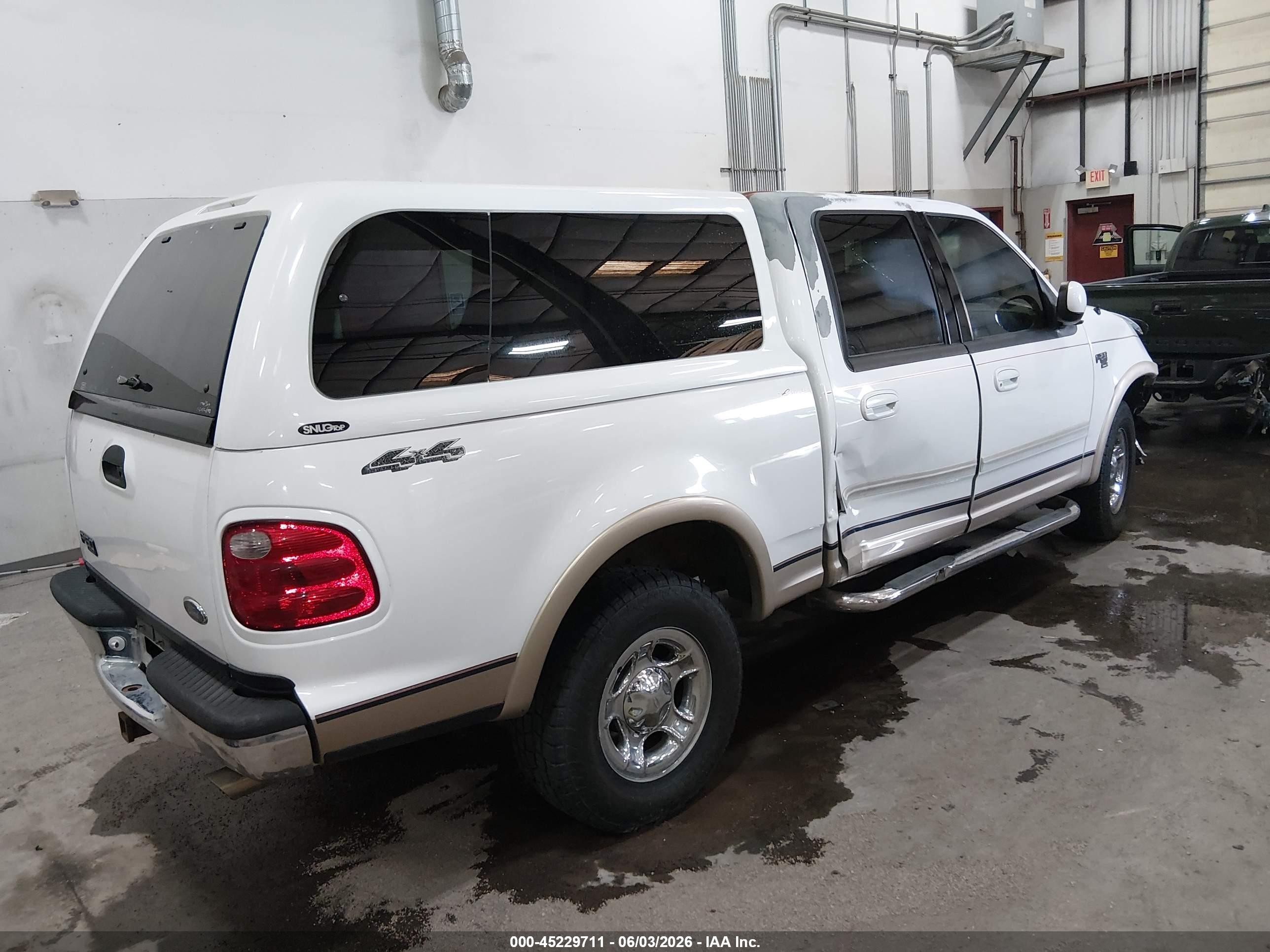 2001 Ford F-150 King Ranch Edition/lariat/xlt White vin: 1FTRW08L51KD76736