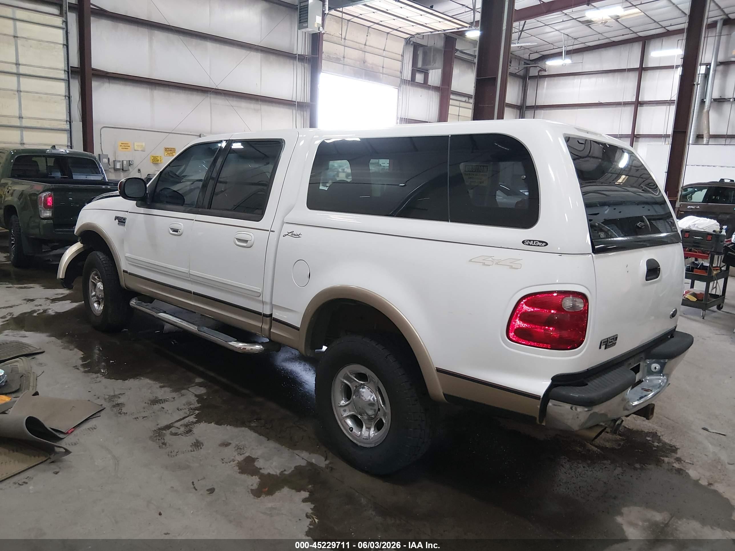 2001 Ford F-150 King Ranch Edition/lariat/xlt White vin: 1FTRW08L51KD76736