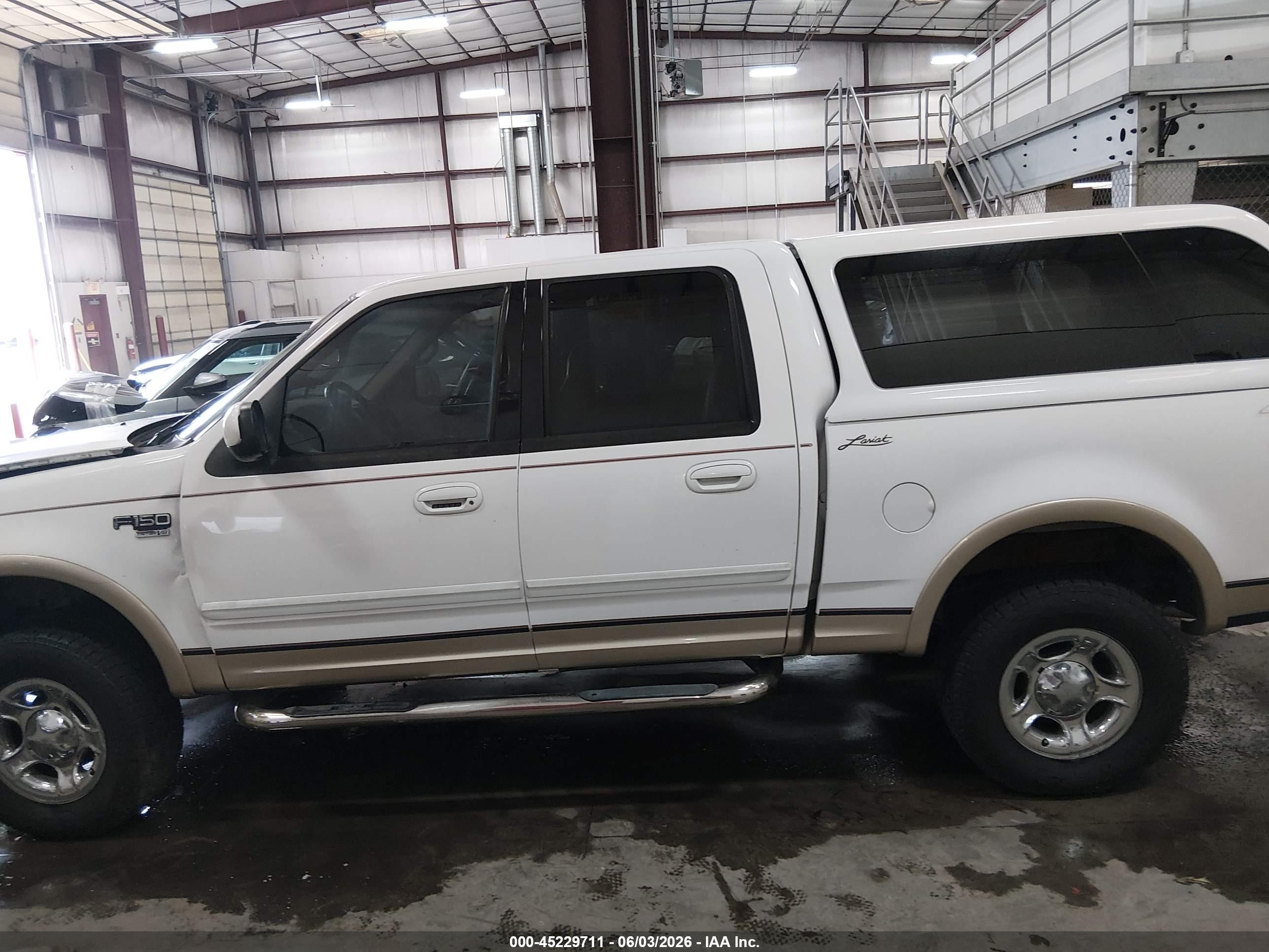 2001 Ford F-150 King Ranch Edition/lariat/xlt White vin: 1FTRW08L51KD76736