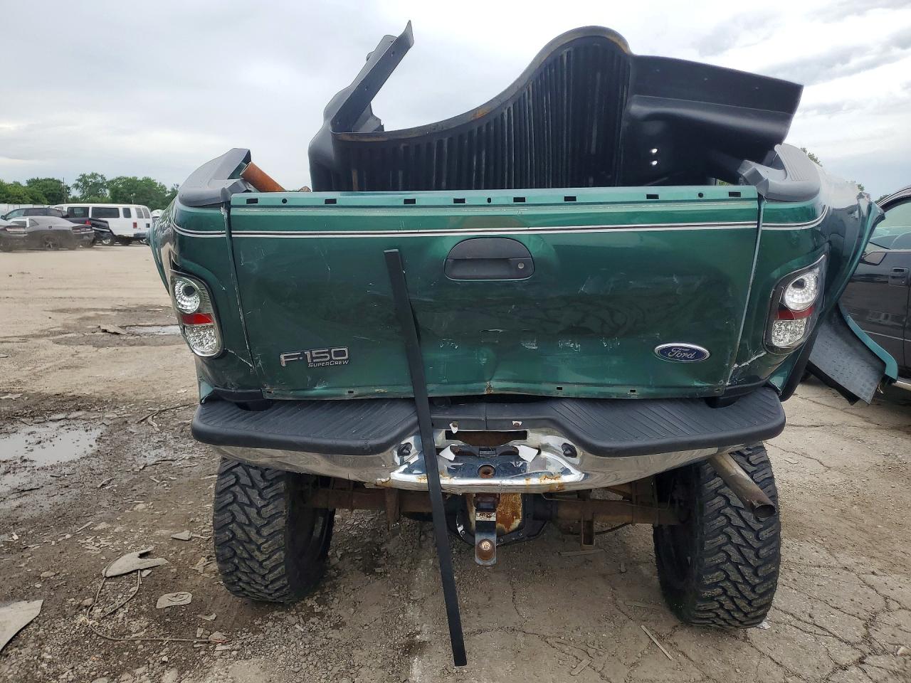2001 Ford F150 Supercrew Green vin: 1FTRW08L51KD80009