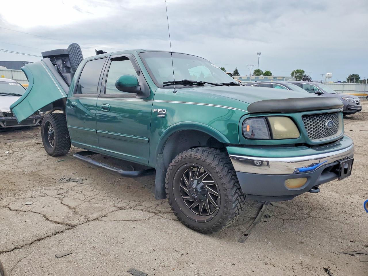 2001 Ford F150 Supercrew Green vin: 1FTRW08L51KD80009