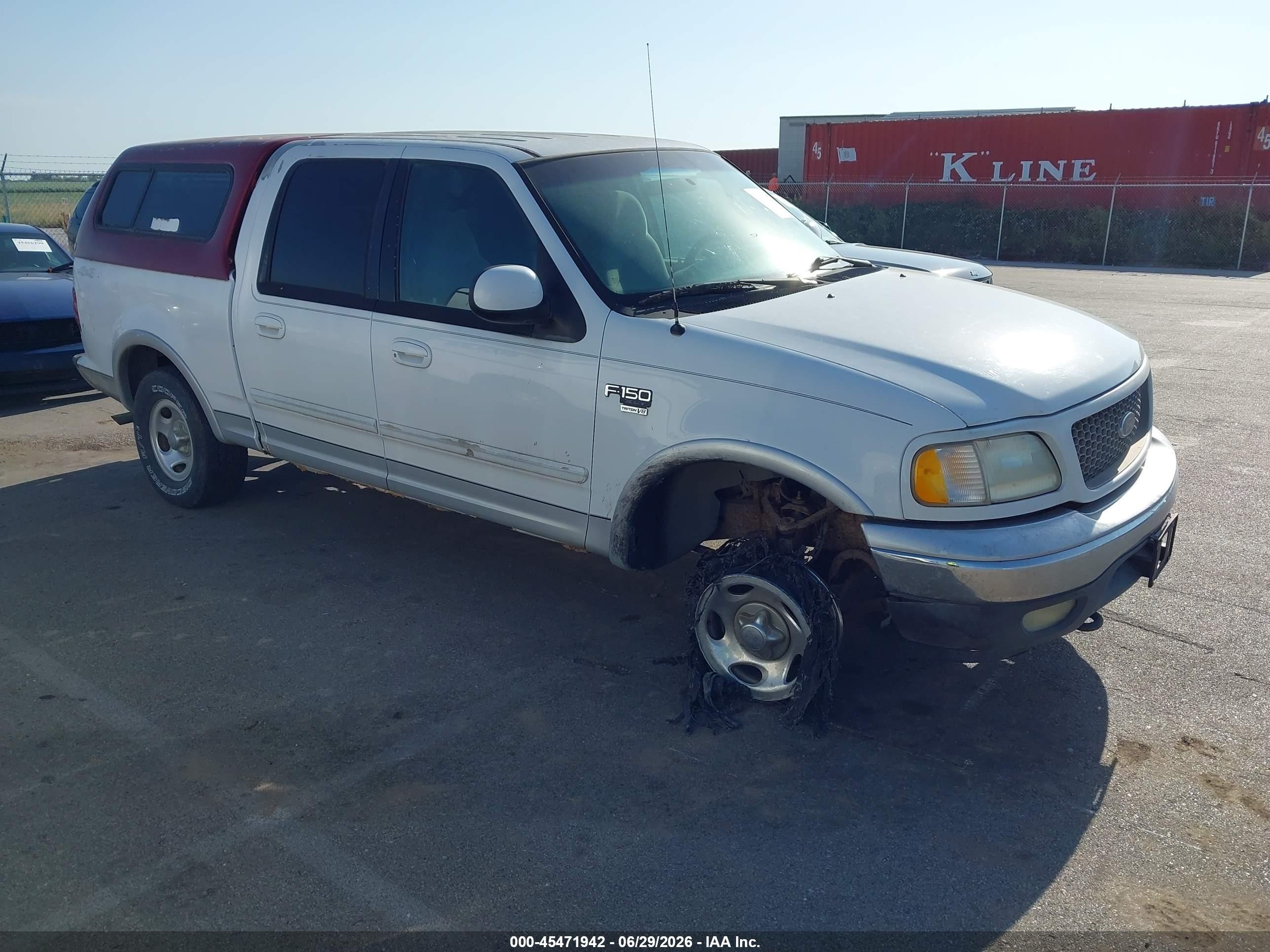2001 Ford F-150 King Ranch Edition/lariat/xlt White vin: 1FTRW08L51KE15907