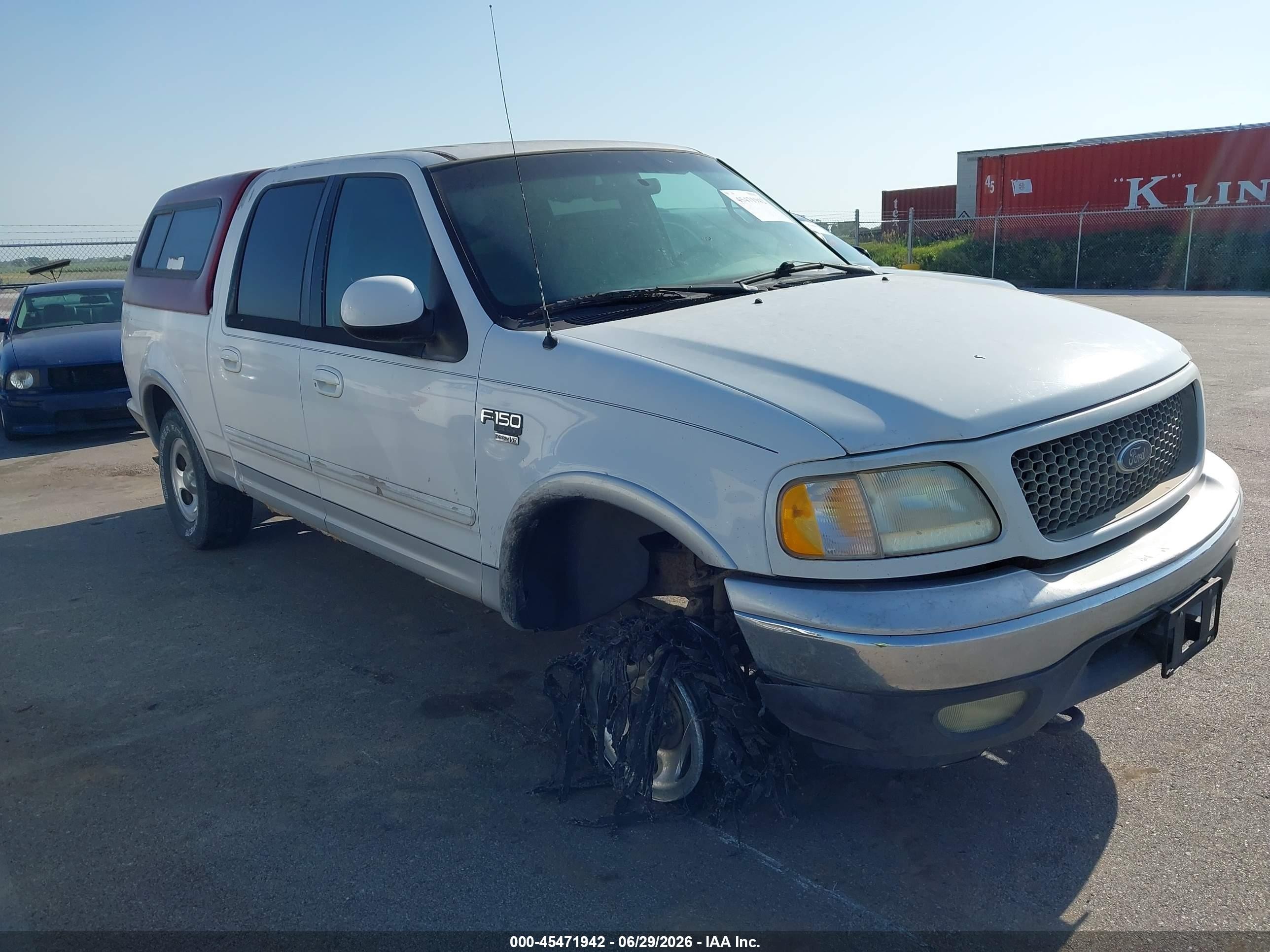 2001 Ford F-150 King Ranch Edition/lariat/xlt White vin: 1FTRW08L51KE15907