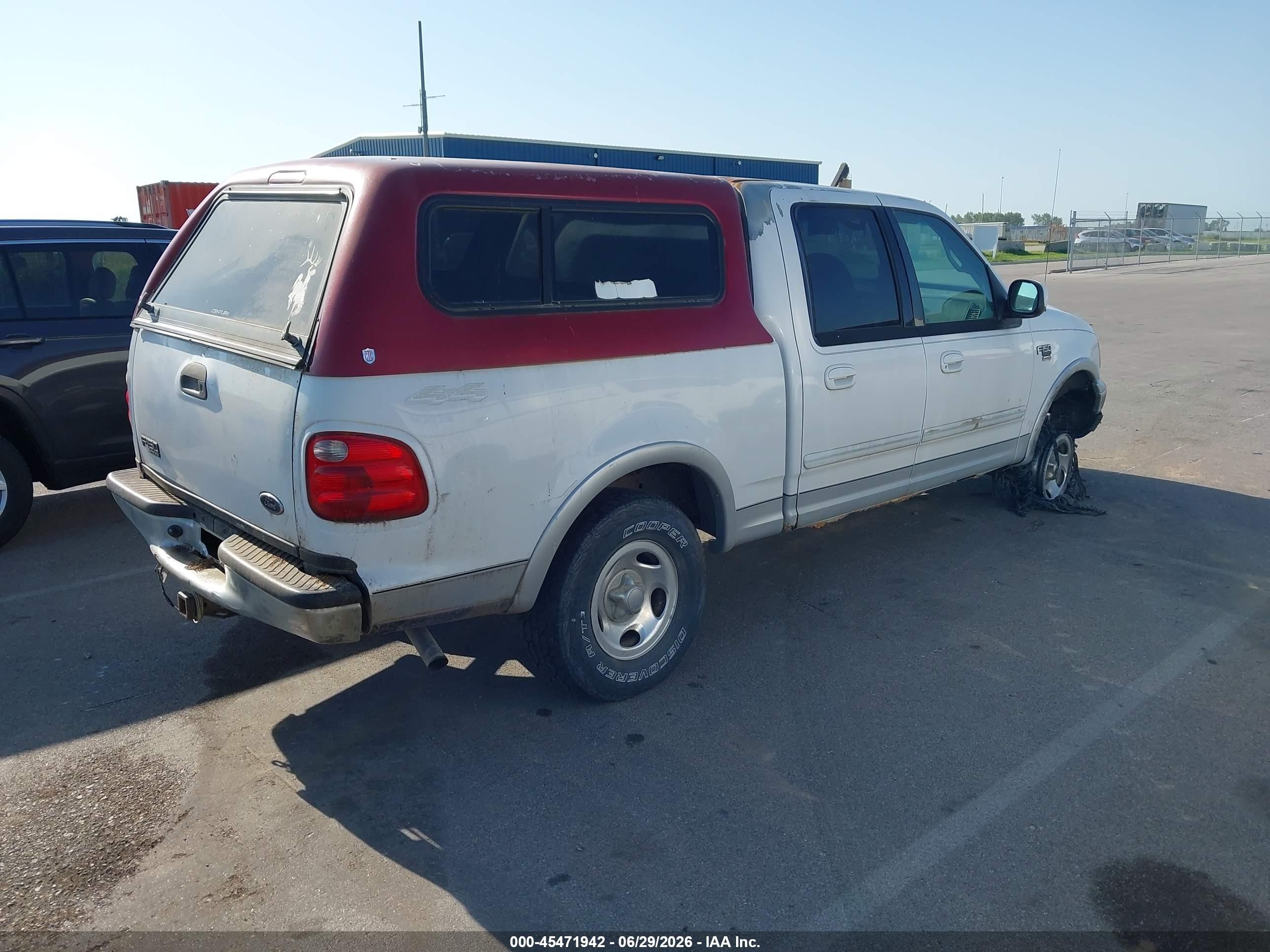 2001 Ford F-150 King Ranch Edition/lariat/xlt White vin: 1FTRW08L51KE15907