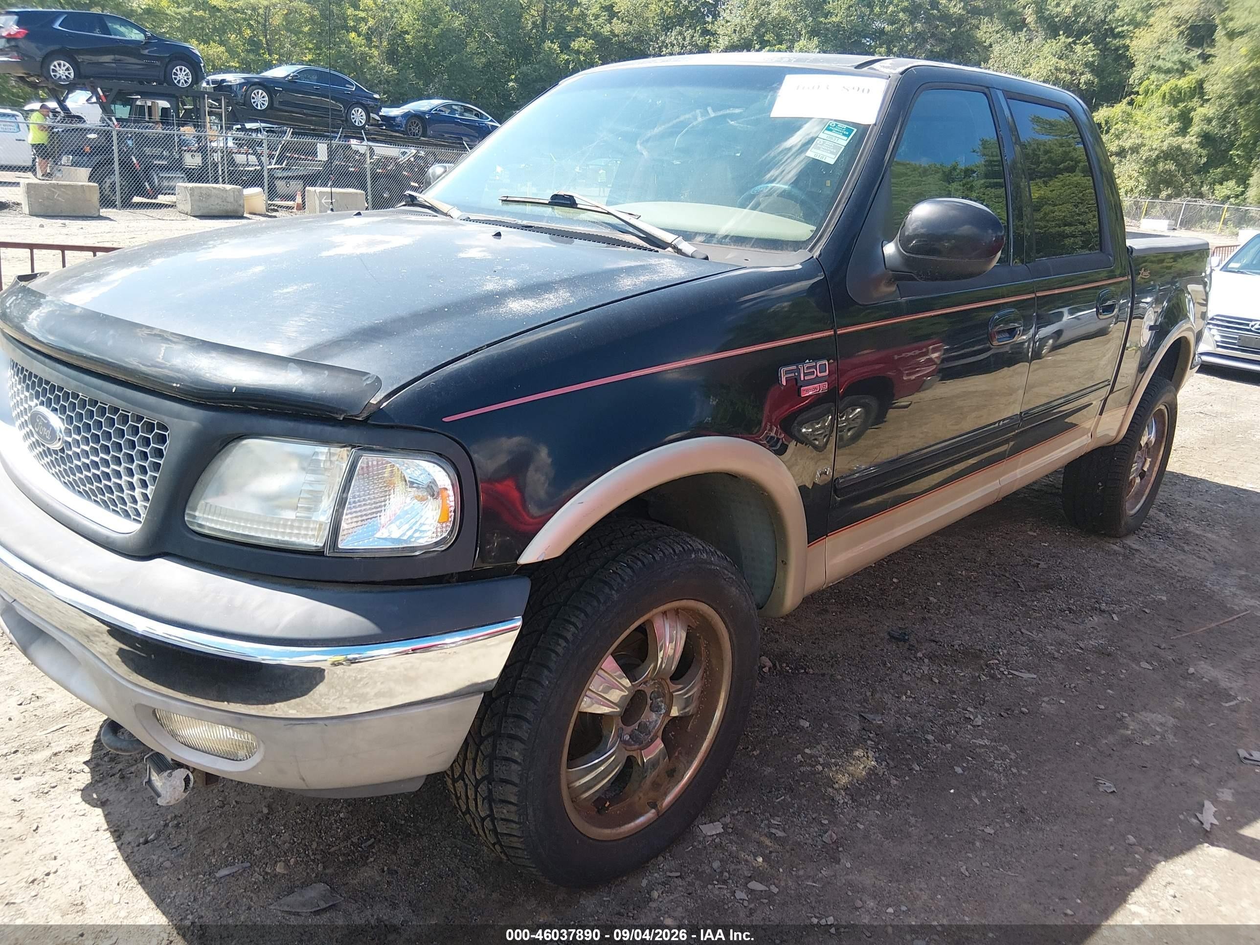 2001 Ford F-150 King Ranch Edition/lariat/xlt Black vin: 1FTRW08L51KE18077