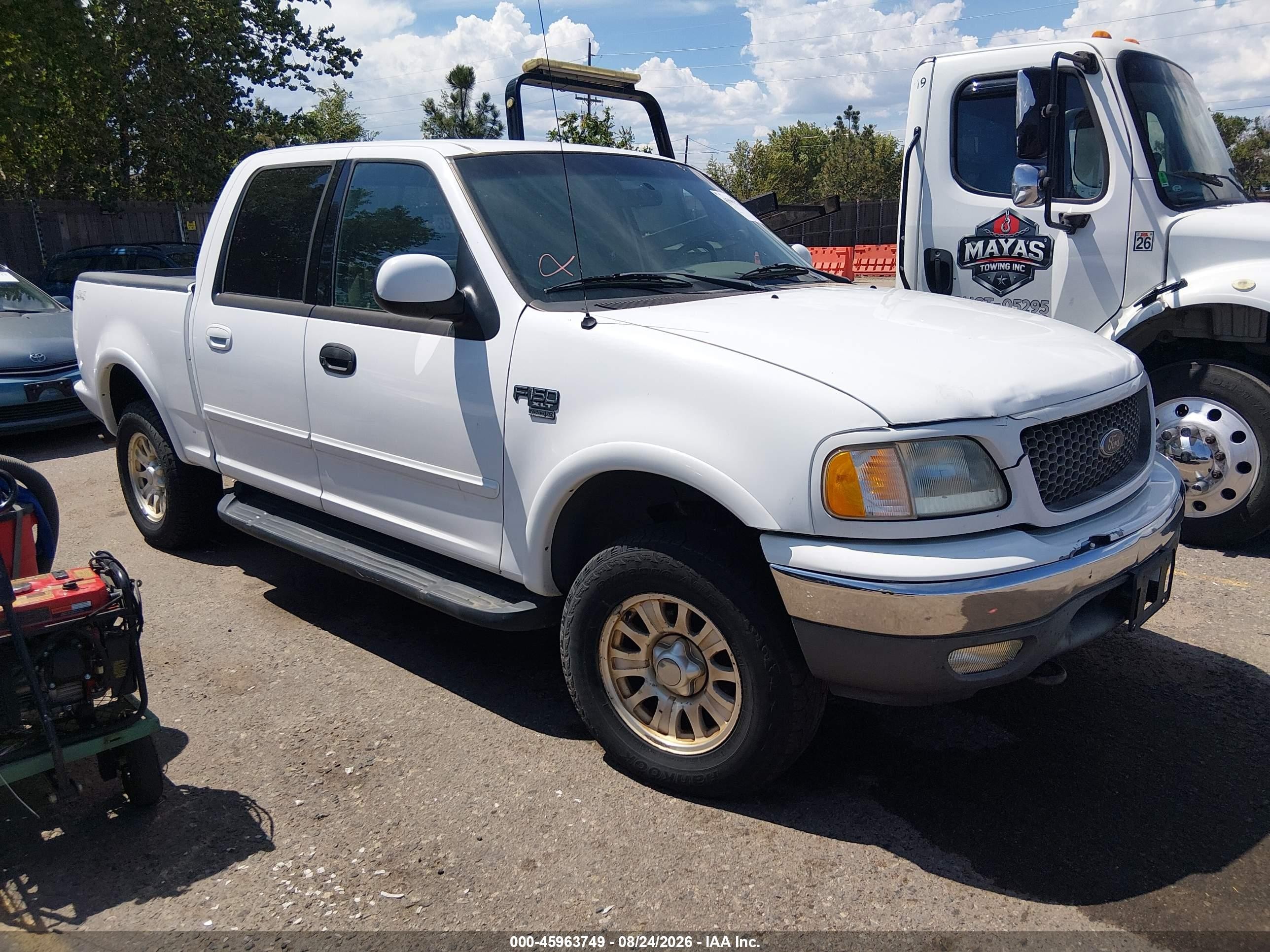 2001 Ford F-150 King Ranch Edition/lariat/xlt Белый vin: 1FTRW08L51KE37664