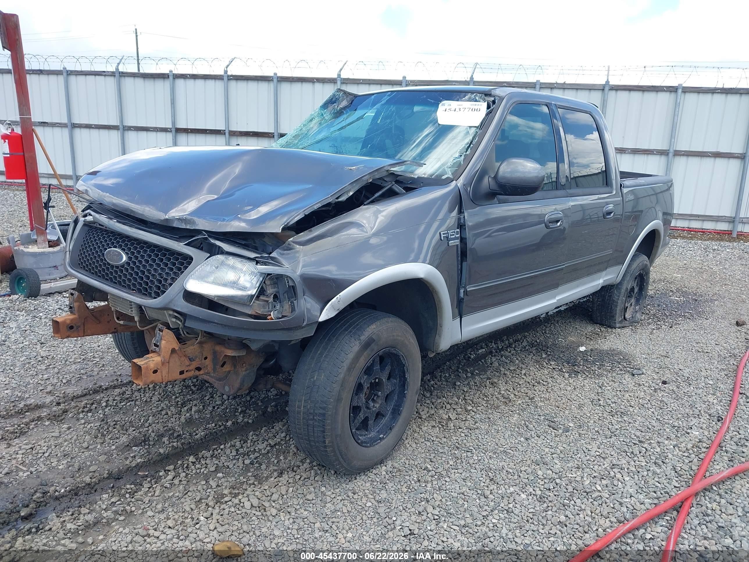 2002 Ford F-150 Lariat/xlt Gray vin: 1FTRW08L52KA04668
