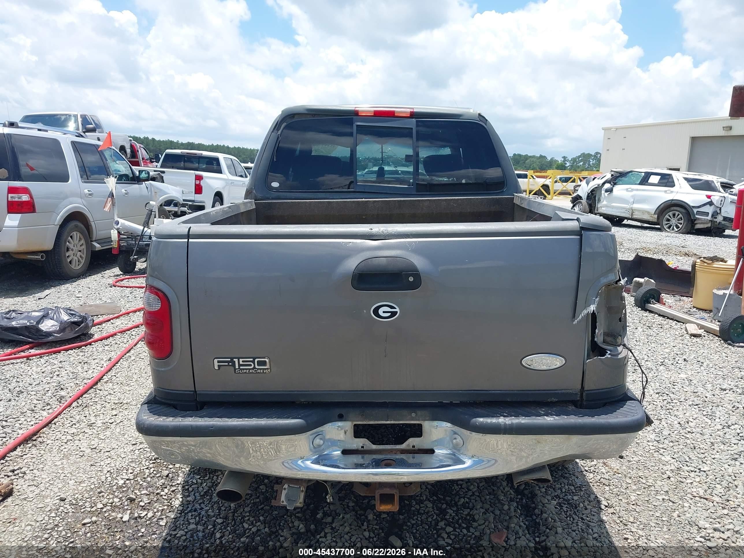 2002 Ford F-150 Lariat/xlt Gray vin: 1FTRW08L52KA04668