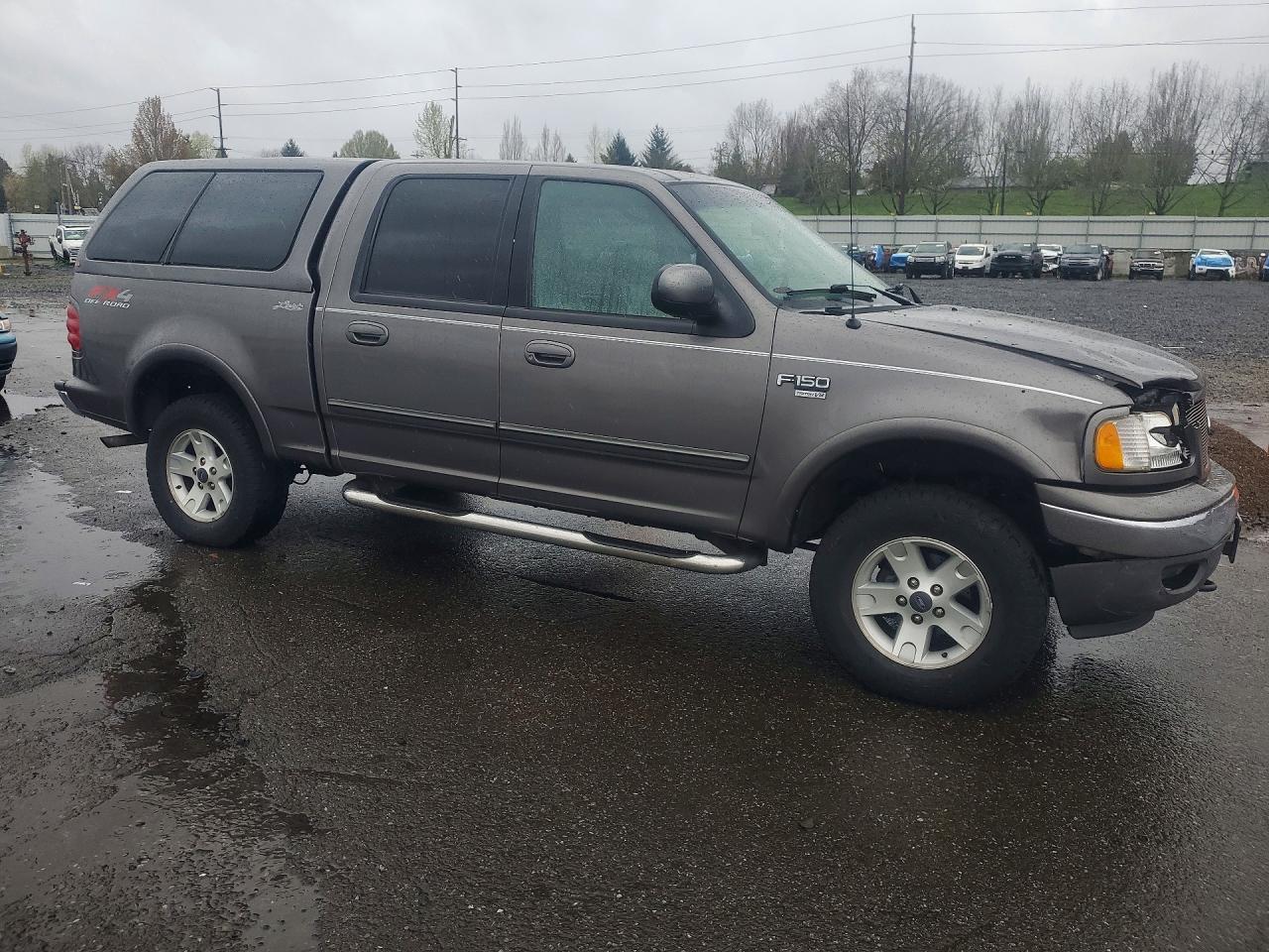 2002 Ford F150 Supercrew Gray vin: 1FTRW08L52KD17140