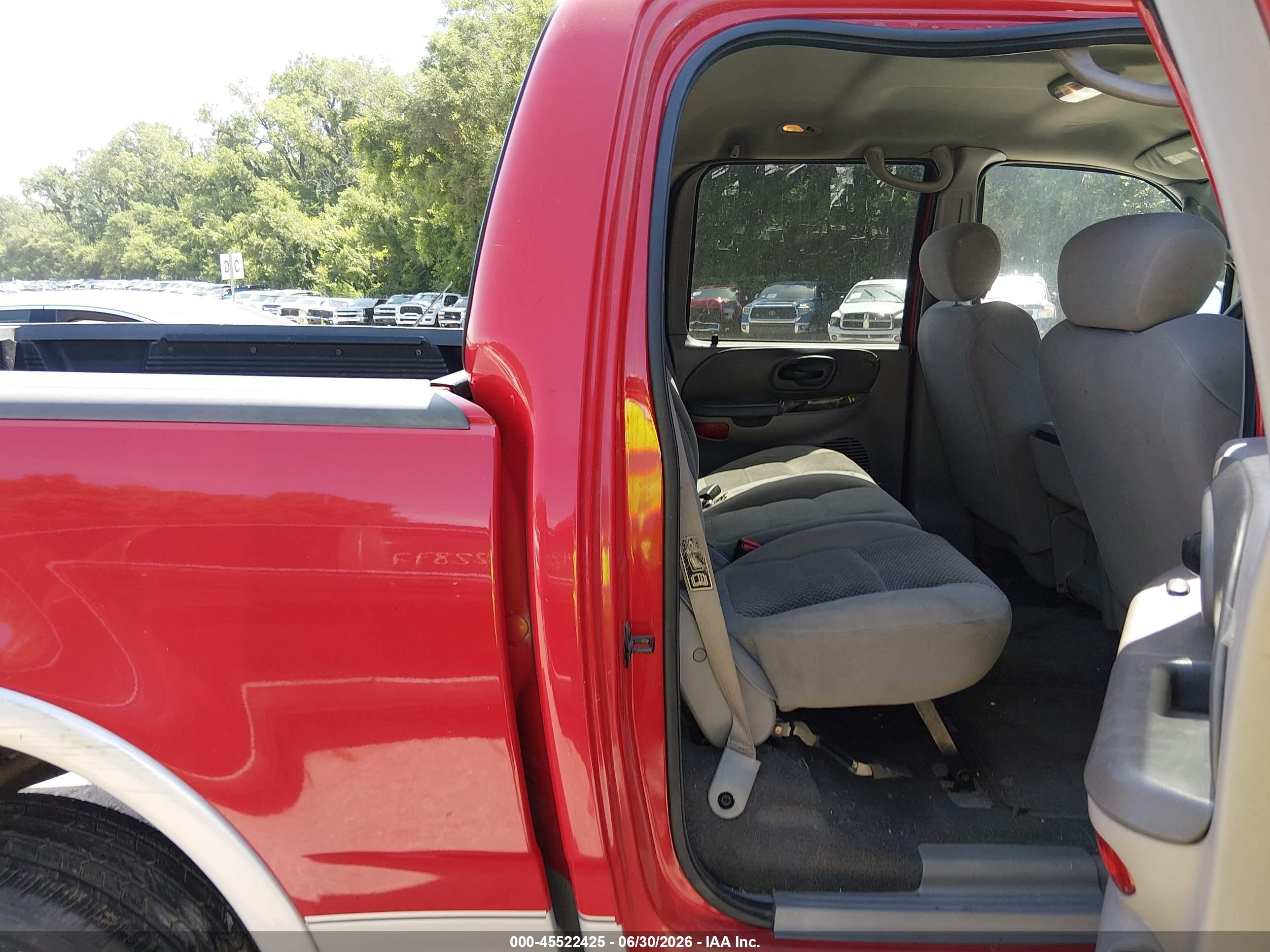 2003 Ford F-150 Lariat/xlt Red vin: 1FTRW08L53KD65657
