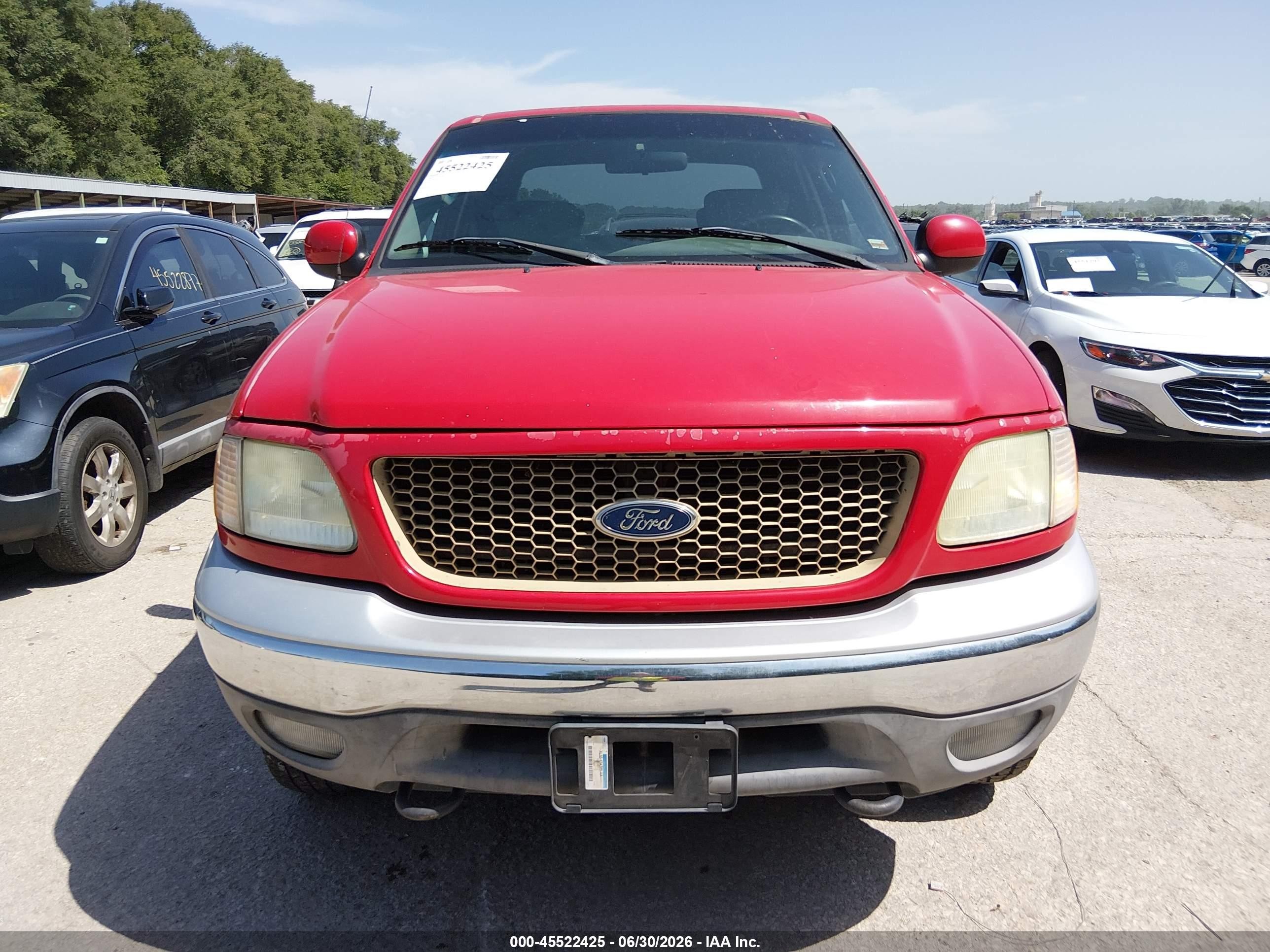 2003 Ford F-150 Lariat/xlt Red vin: 1FTRW08L53KD65657
