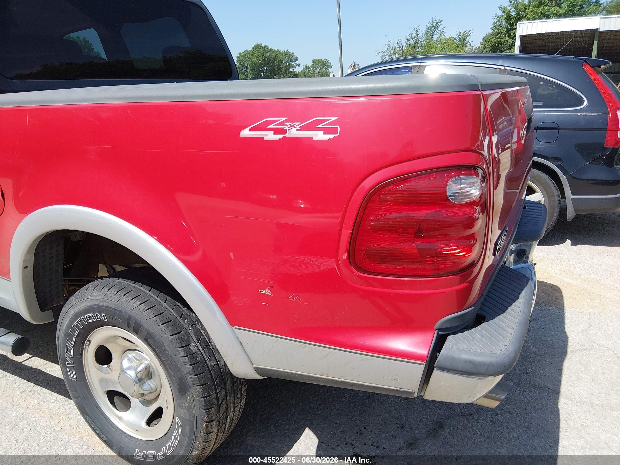 2003 Ford F-150 Lariat/xlt Red vin: 1FTRW08L53KD65657