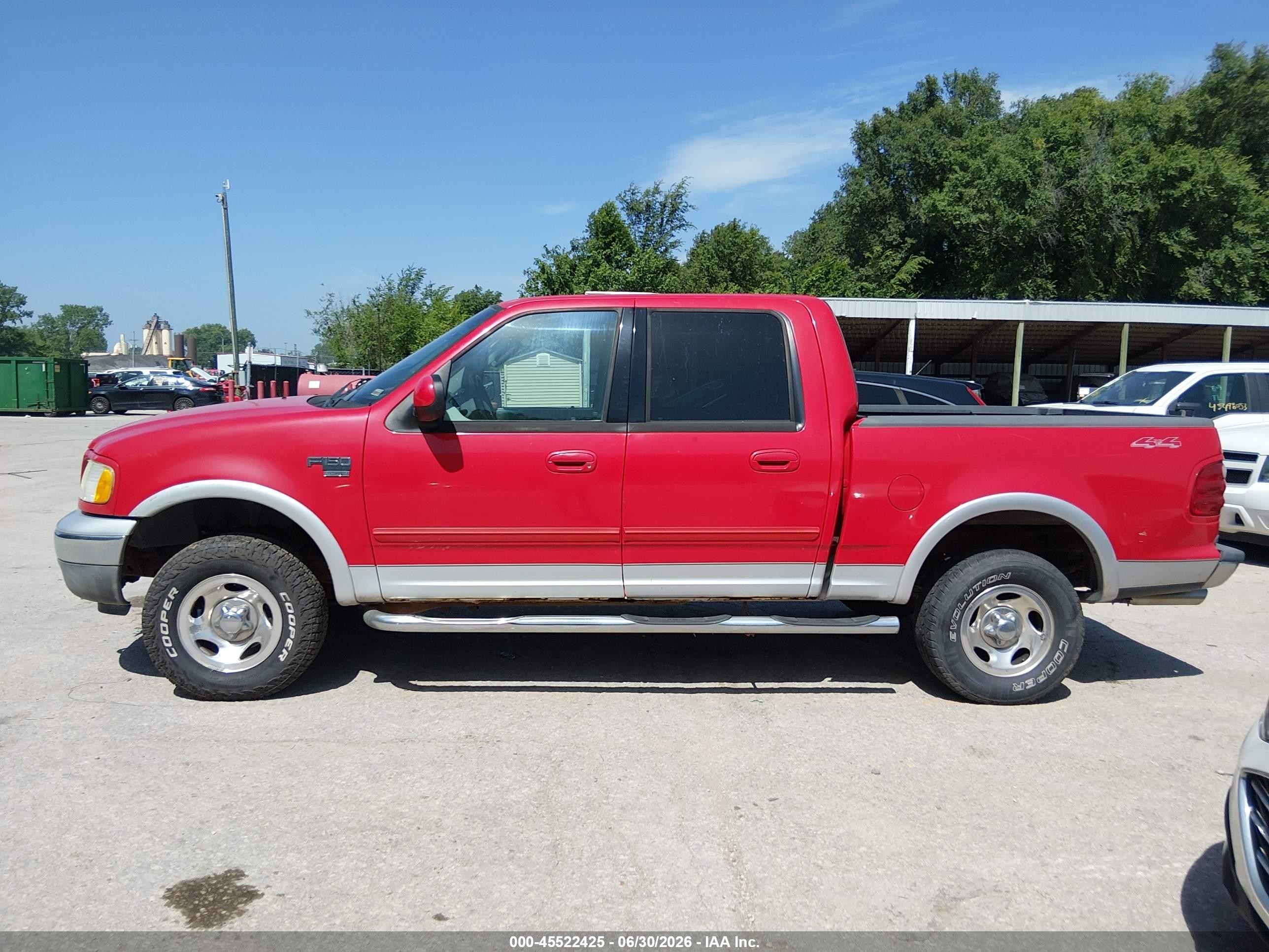 2003 Ford F-150 Lariat/xlt Red vin: 1FTRW08L53KD65657